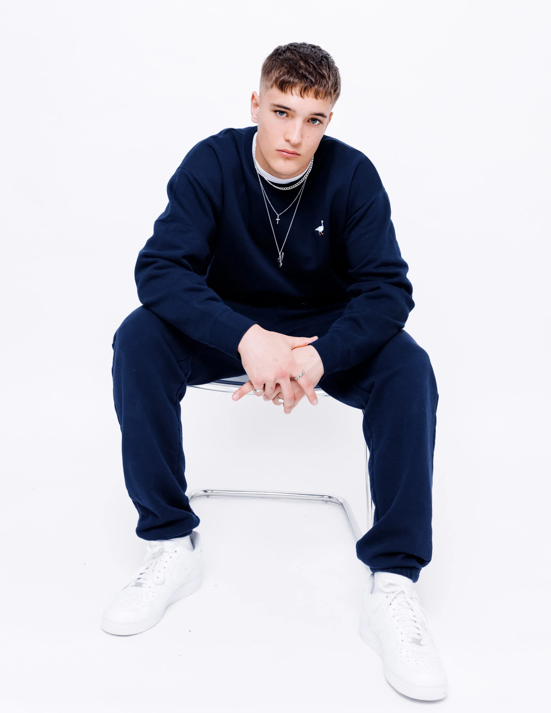 Premium Goose Sweatshirt - Navy Blue - Image 5
