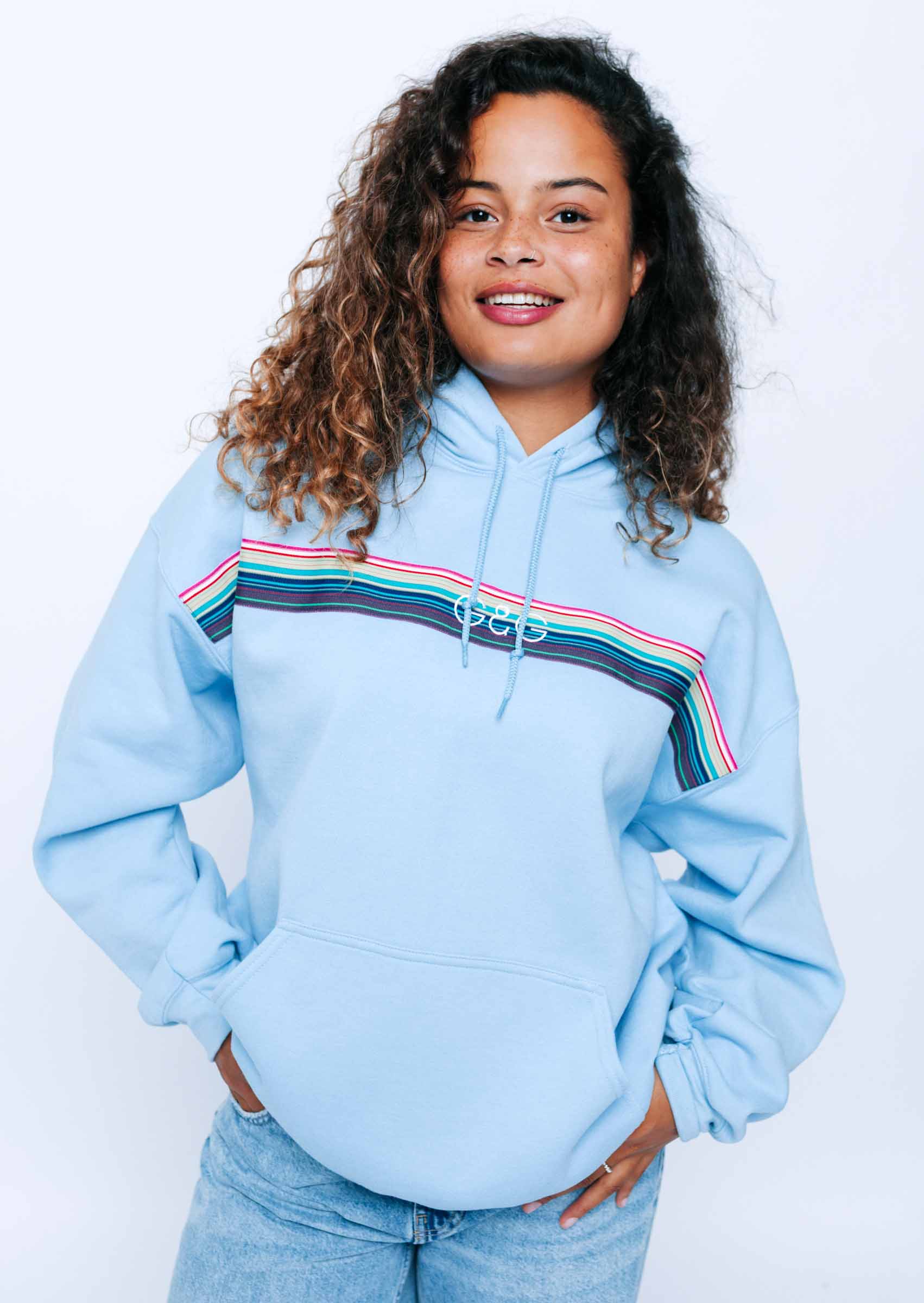 Opera Ribbon Hoodie - Baby Blue - Image 10