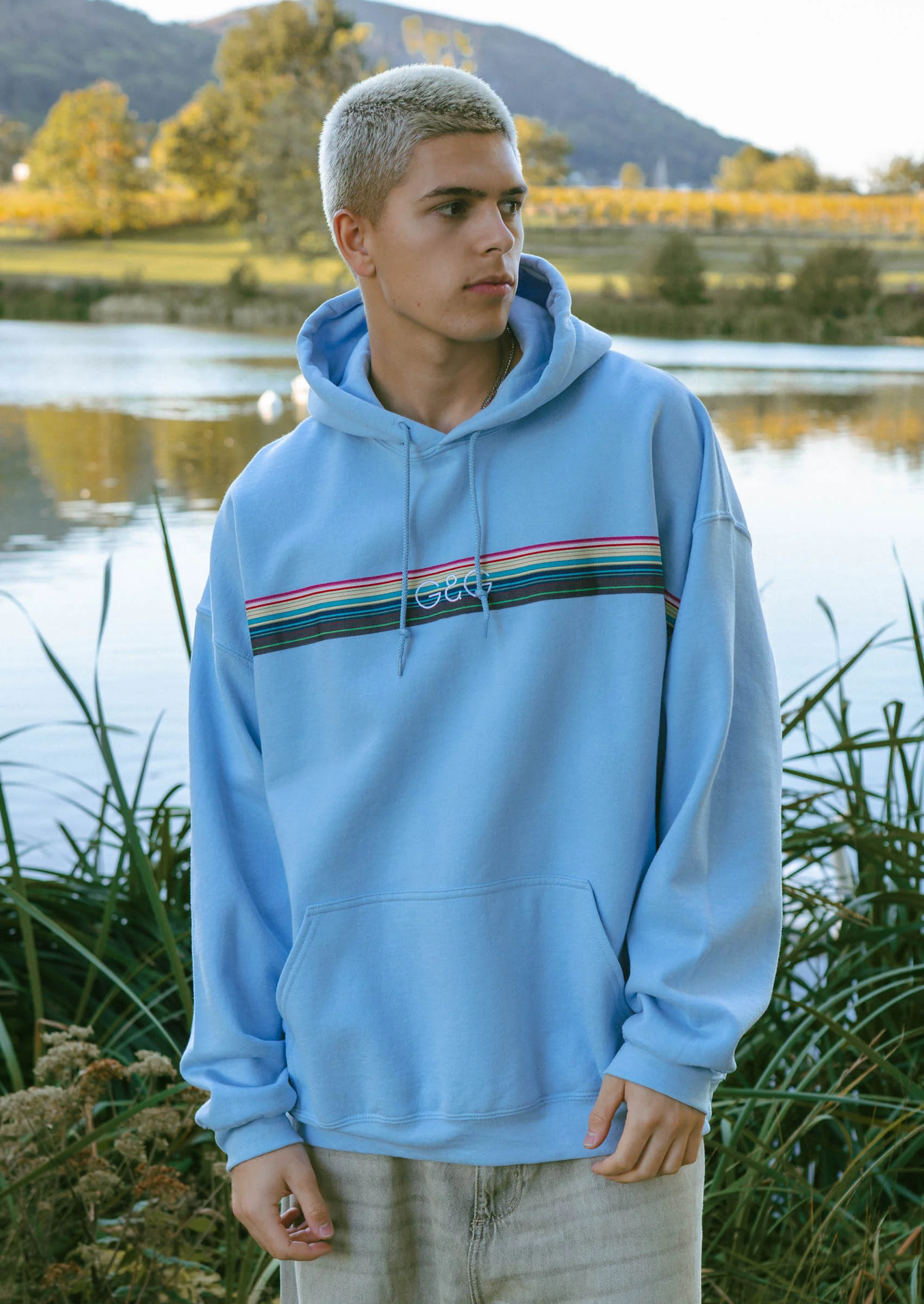 Opera Ribbon Hoodie - Baby Blue - Image 3