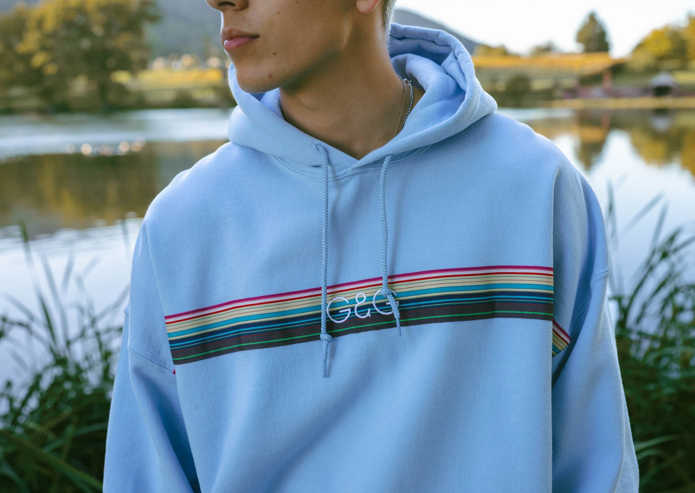 Opera Ribbon Hoodie - Baby Blue - Image 7