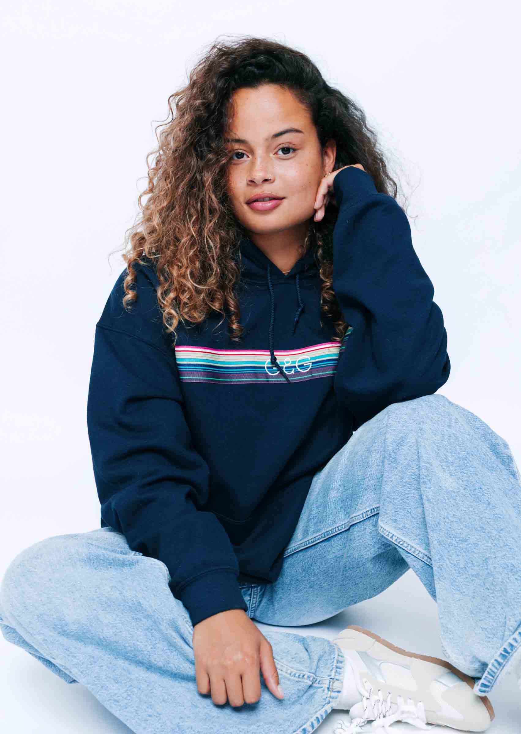 Opera Ribbon Hoodie - Navy - Image 3