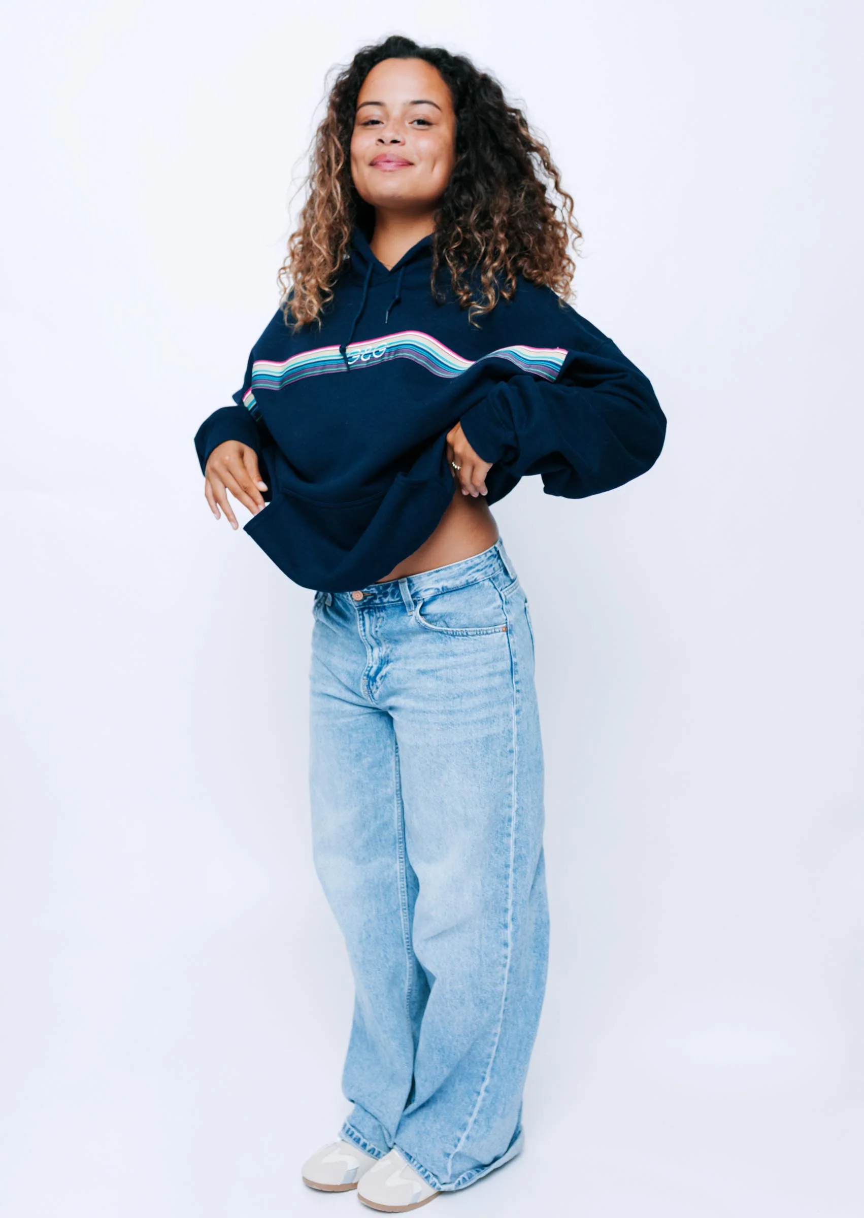 Opera Ribbon Hoodie - Navy - Image 5