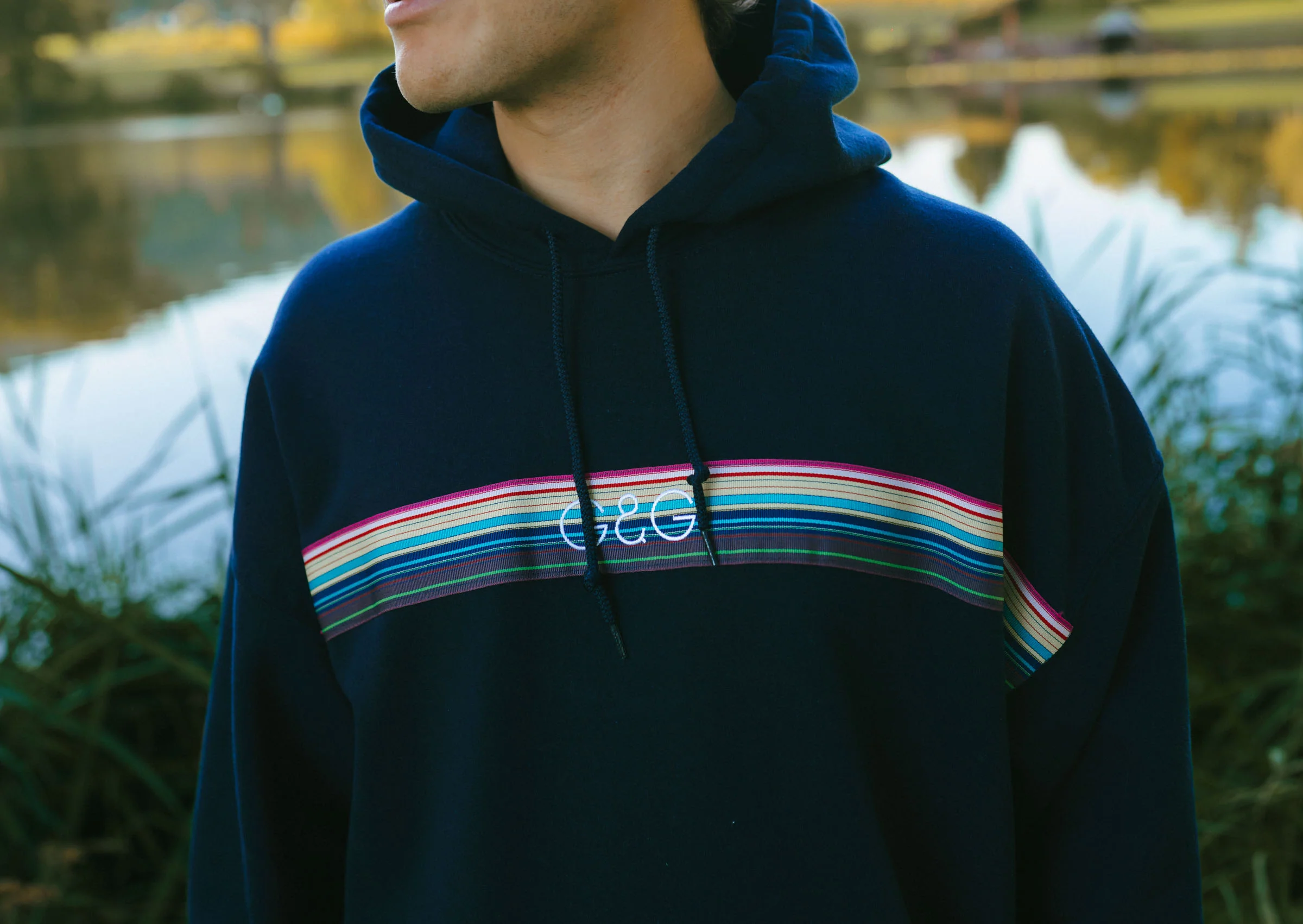 Opera Ribbon Hoodie - Navy - Image 7