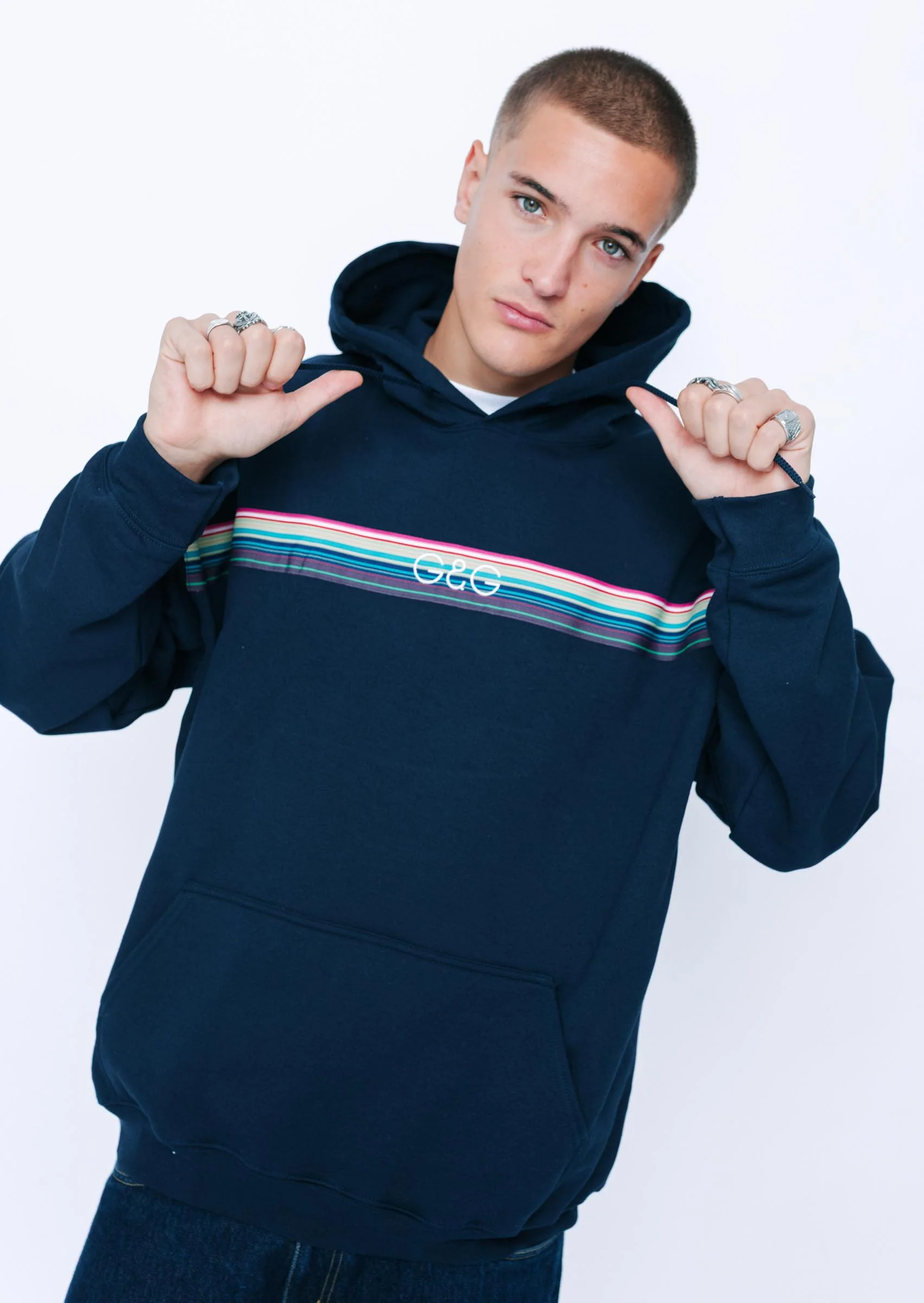 Opera Ribbon Hoodie - Navy - Image 9