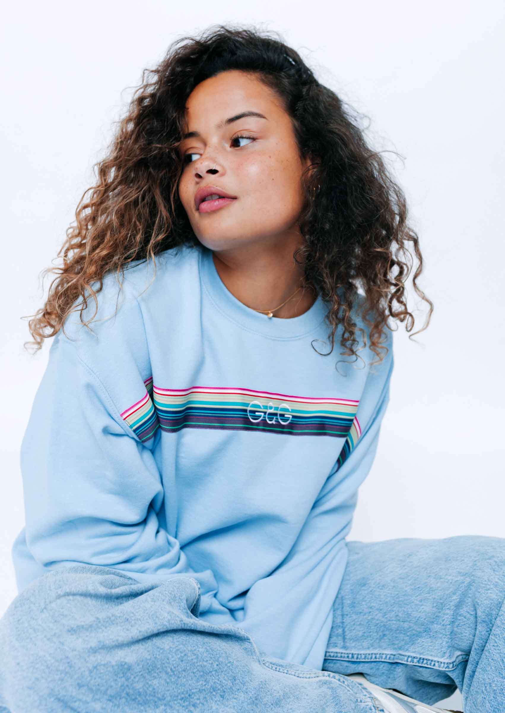 Opera Ribbon Sweat - Baby Blue - Image 7