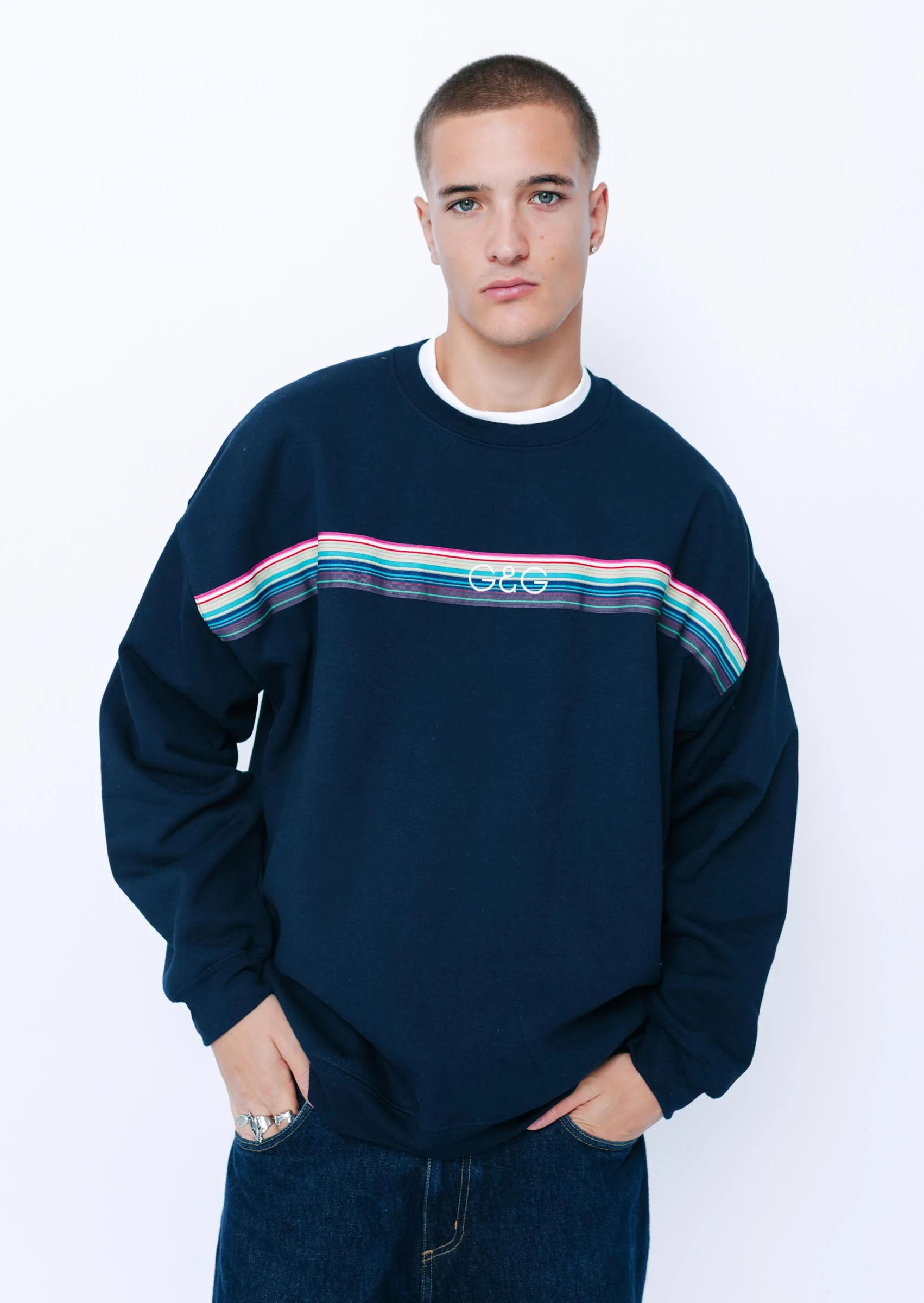 Opera Ribbon Sweat - Navy - Image 9