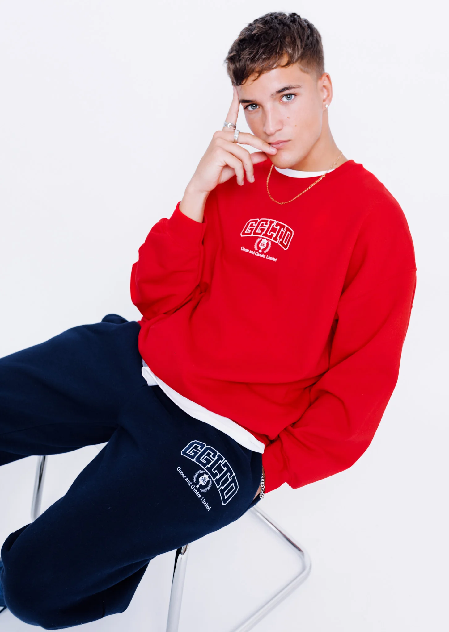 Varsity Sweatshirt - Red - Image 10