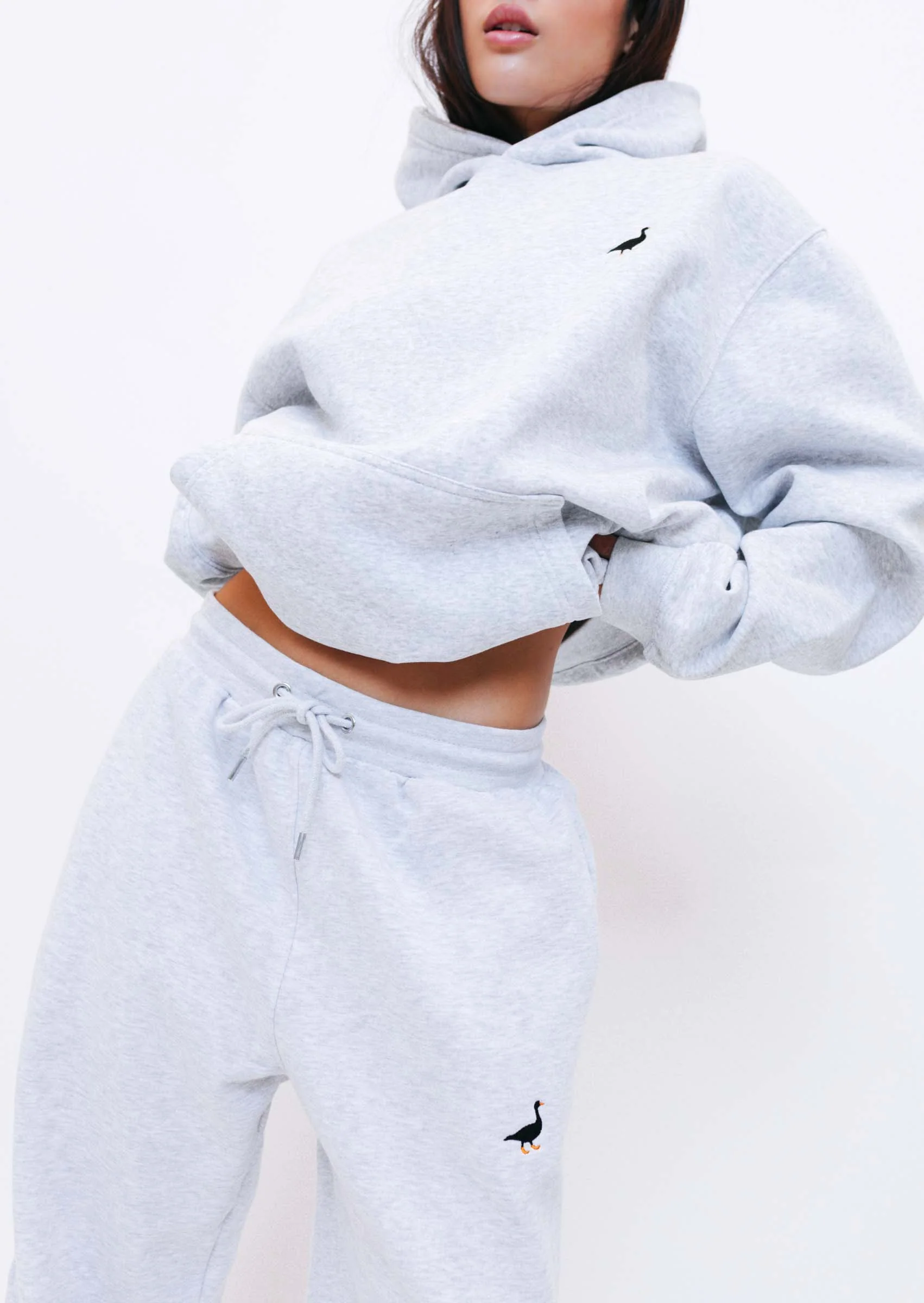 Straight Leg Goose Joggers - Grey - Image 11