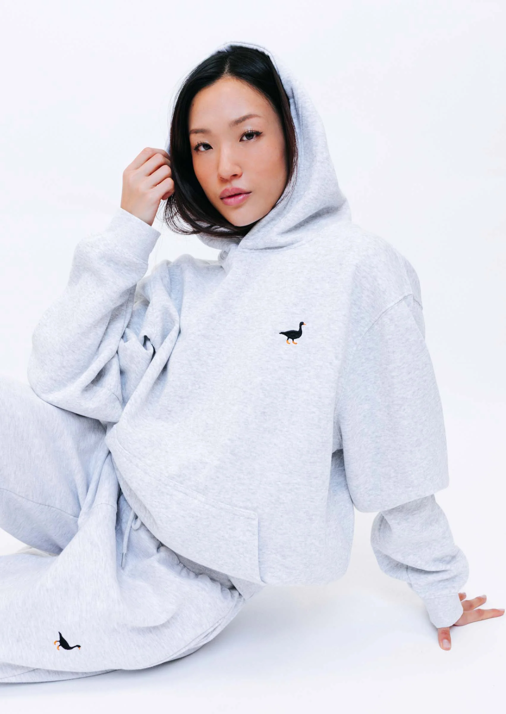 Straight Leg Goose Joggers - Grey - Image 12