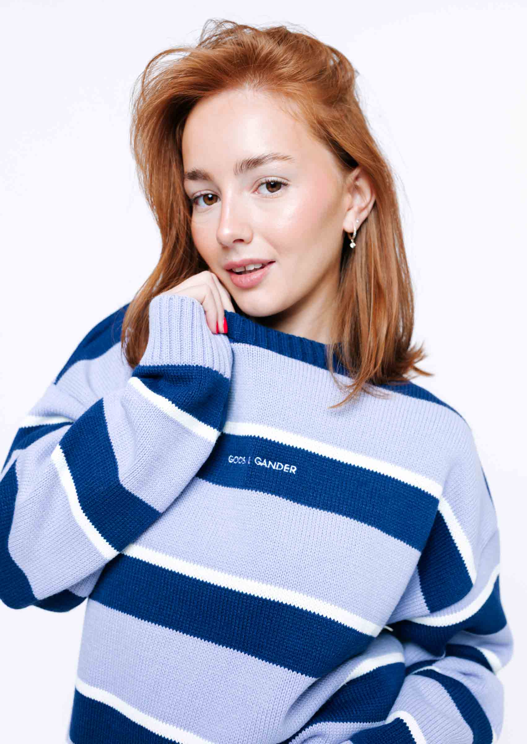 Striped Bluebell Knitted Sweatshirt - Image 15