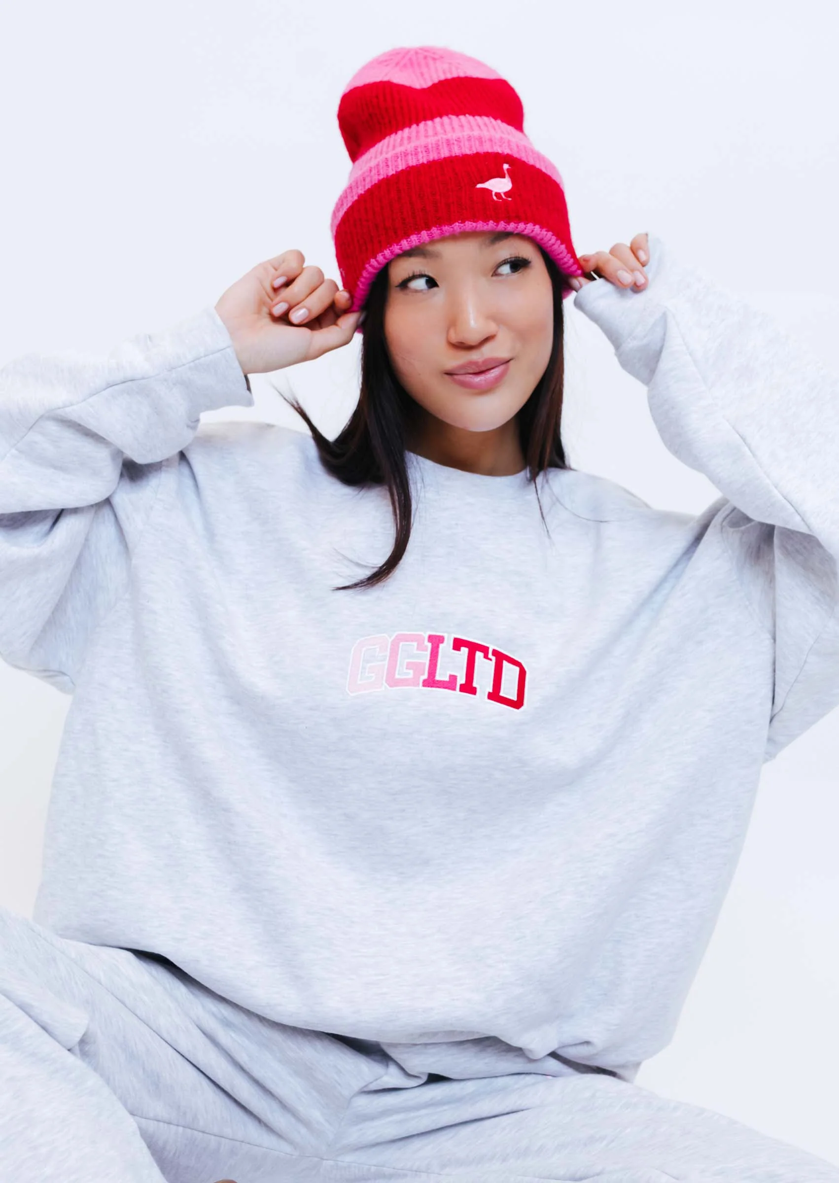 Beanie Striped - Pink/Red - Image 4