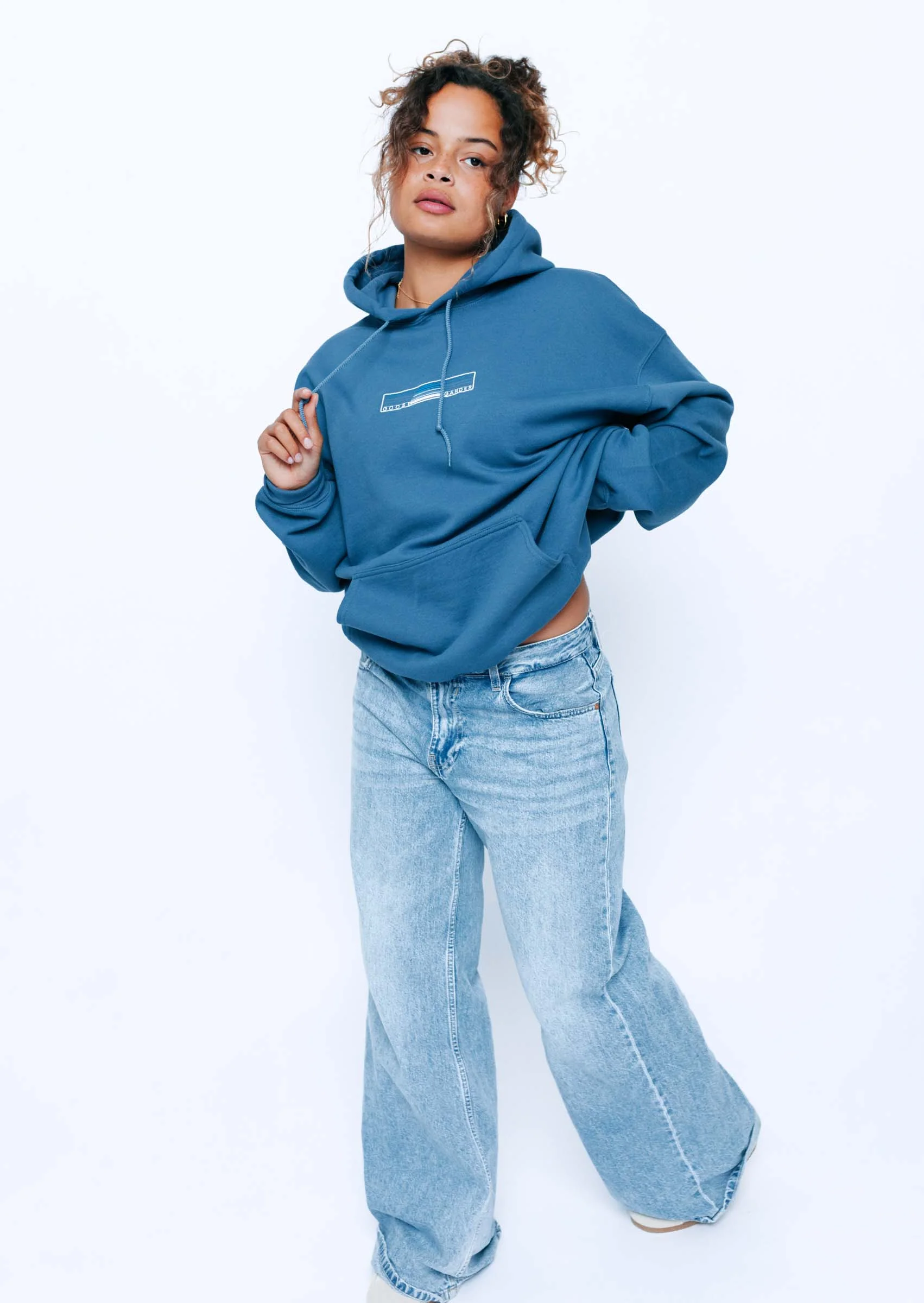 Sunset Embroidered Hood - Indigo - Image 4