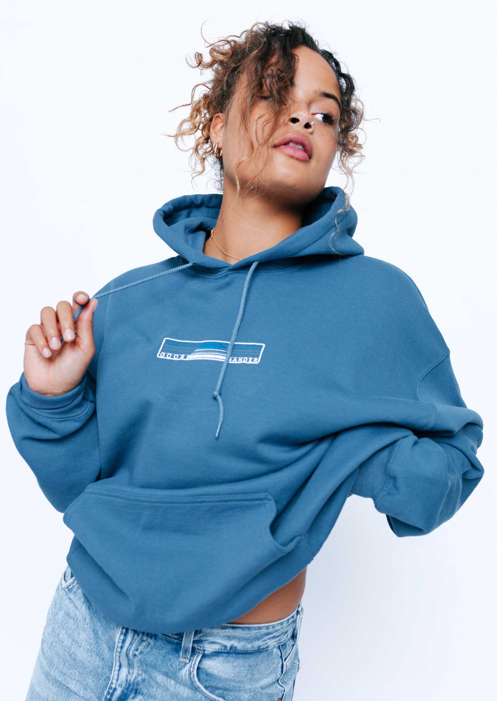 Sunset Embroidered Hood - Indigo - Image 5