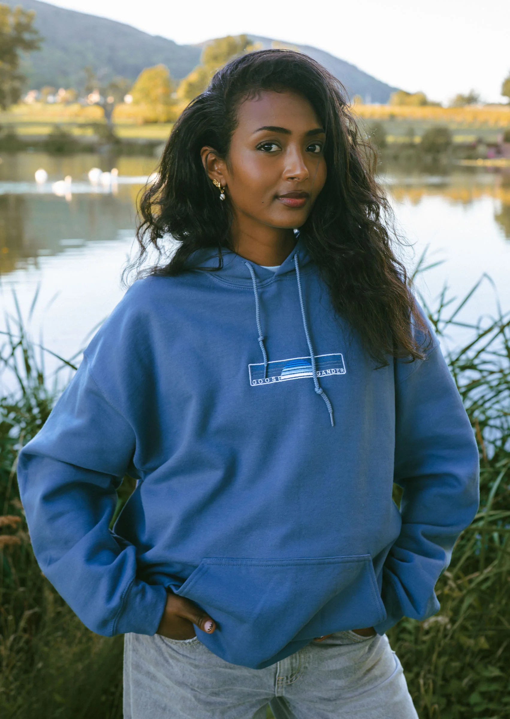 Sunset Embroidered Hood - Indigo - Image 7