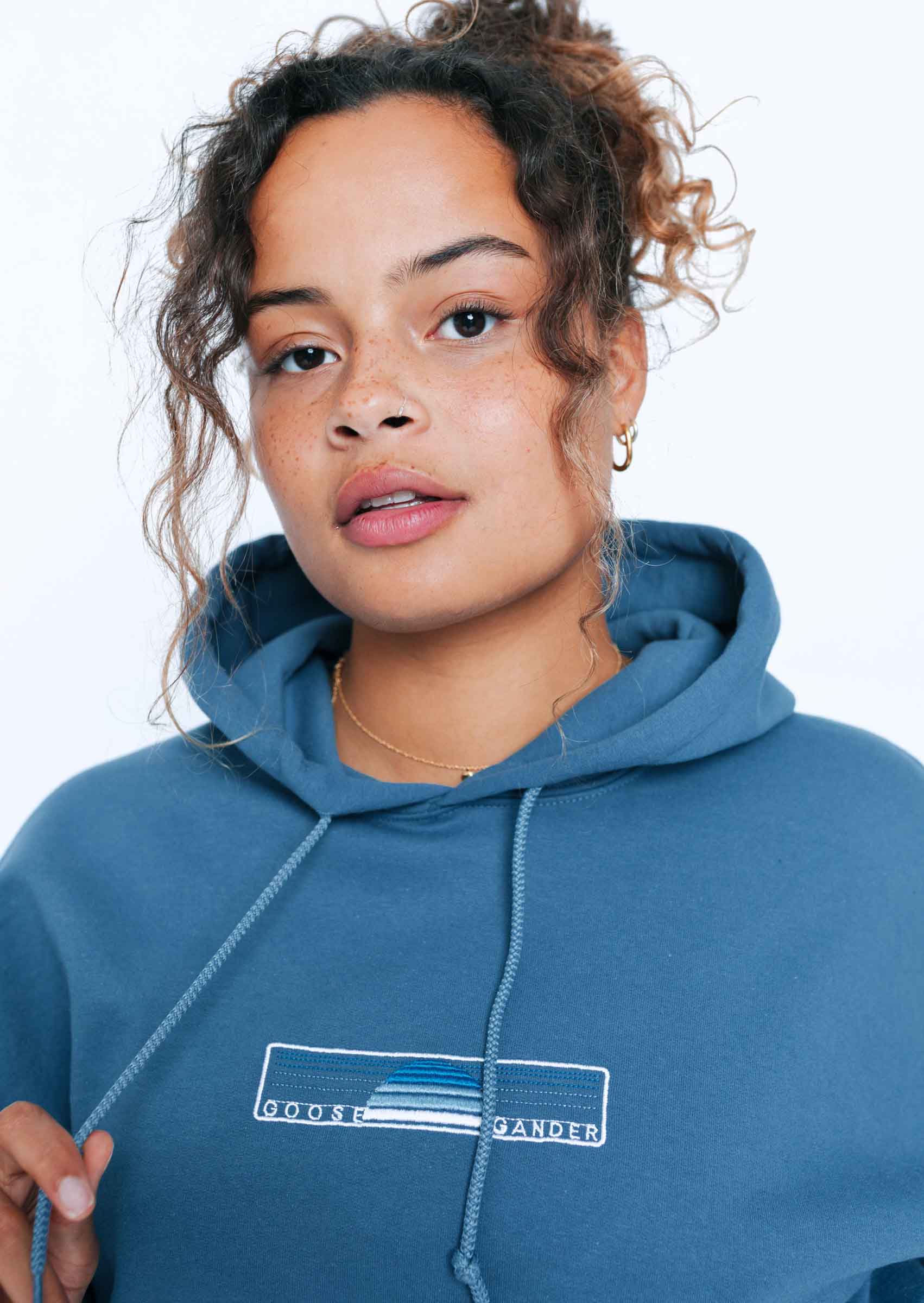 Sunset Embroidered Hood - Indigo - Image 9