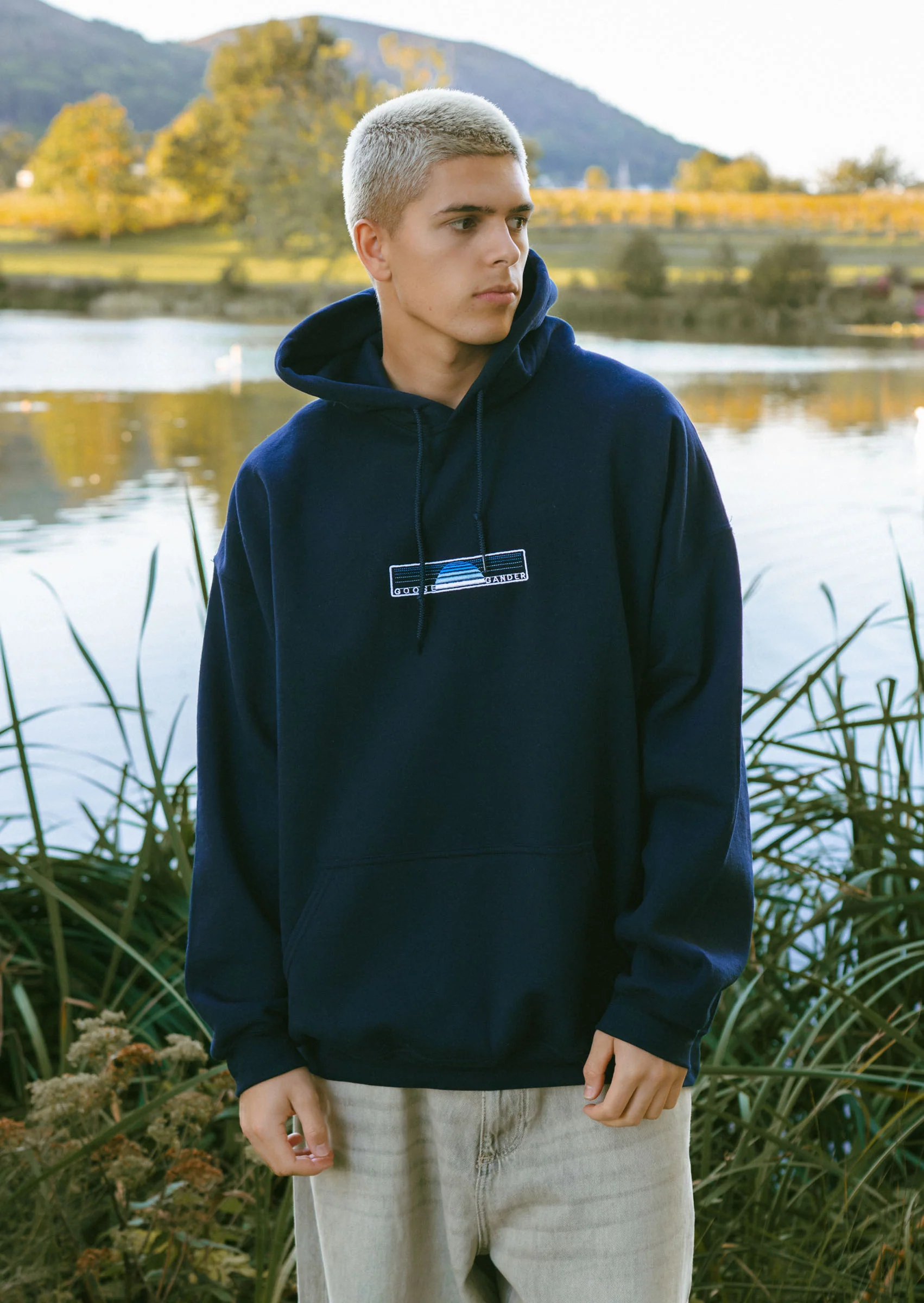 Sunset Embroidered Hood - Navy - Image 2