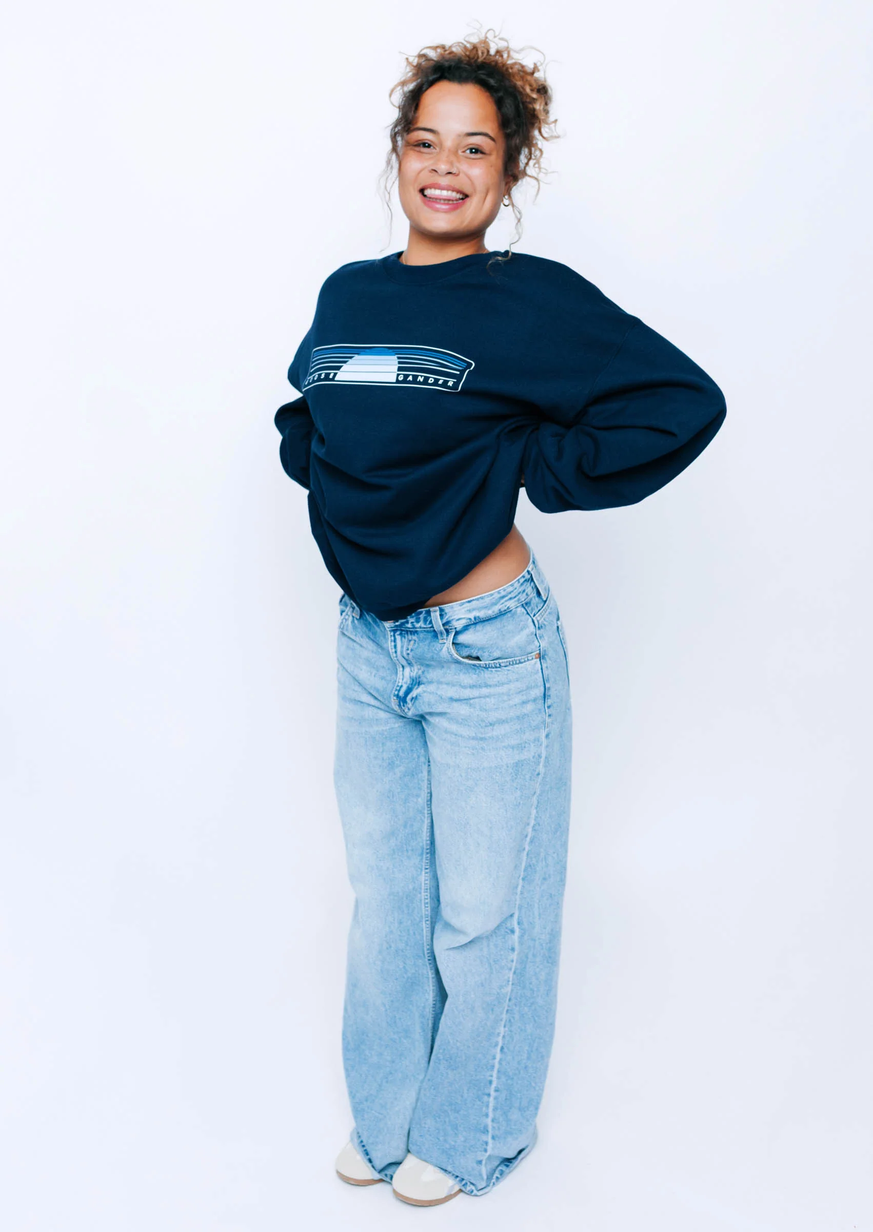 Sunset Printed Sweat - Navy Sweat - Image 3