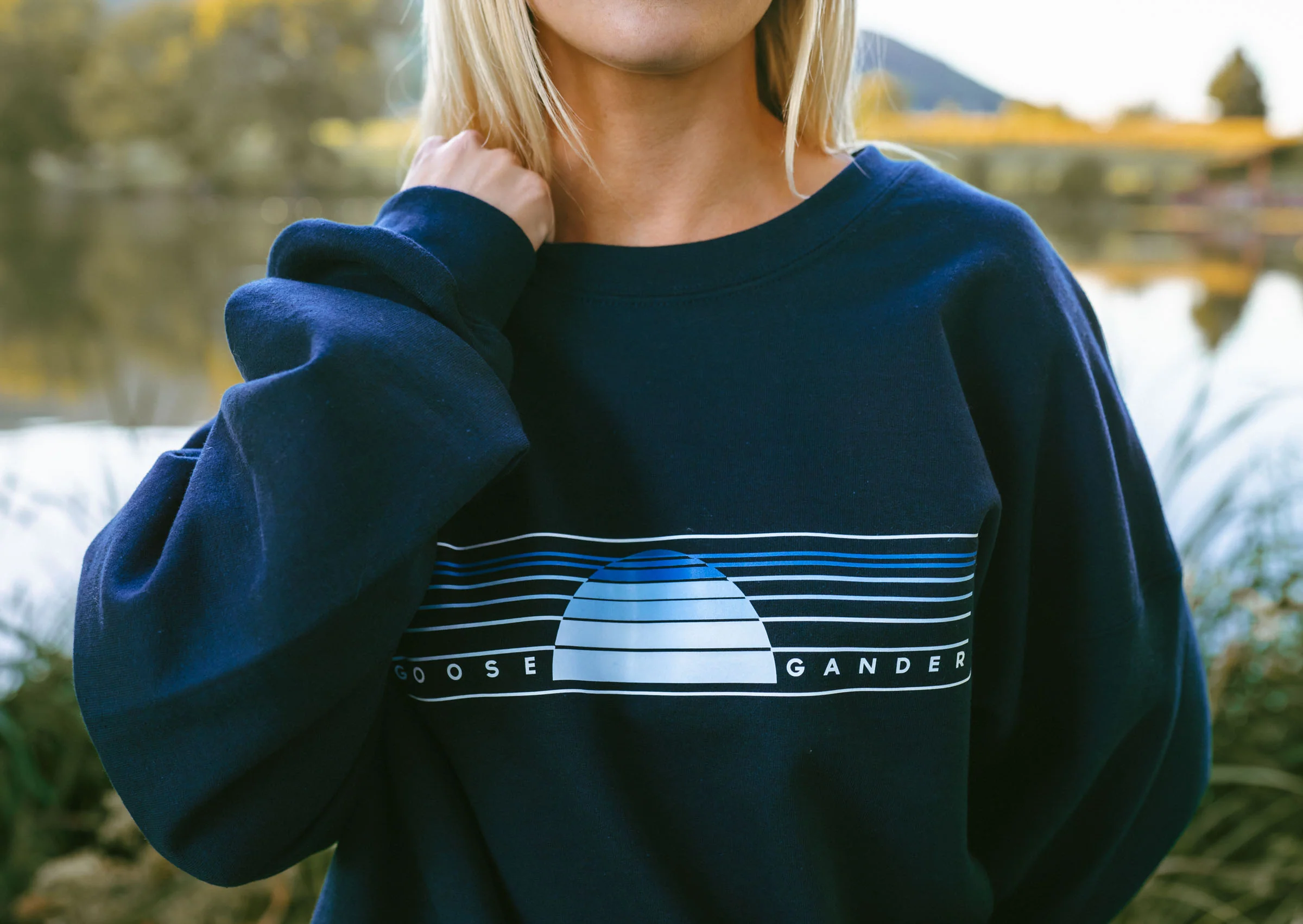 Sunset Printed Sweat - Navy Sweat - Image 8