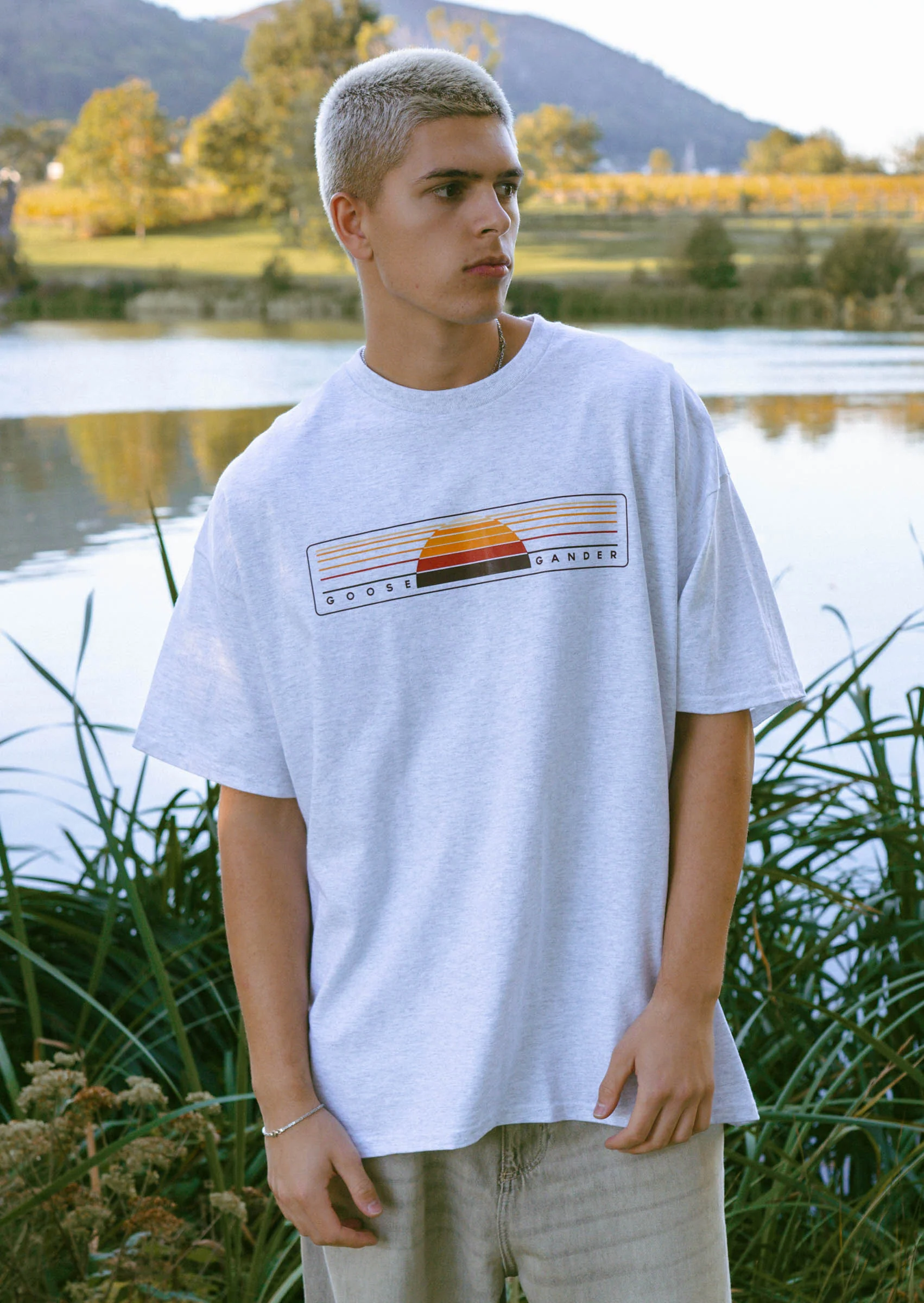 Sunset Tee - Ash Grey - Image 4
