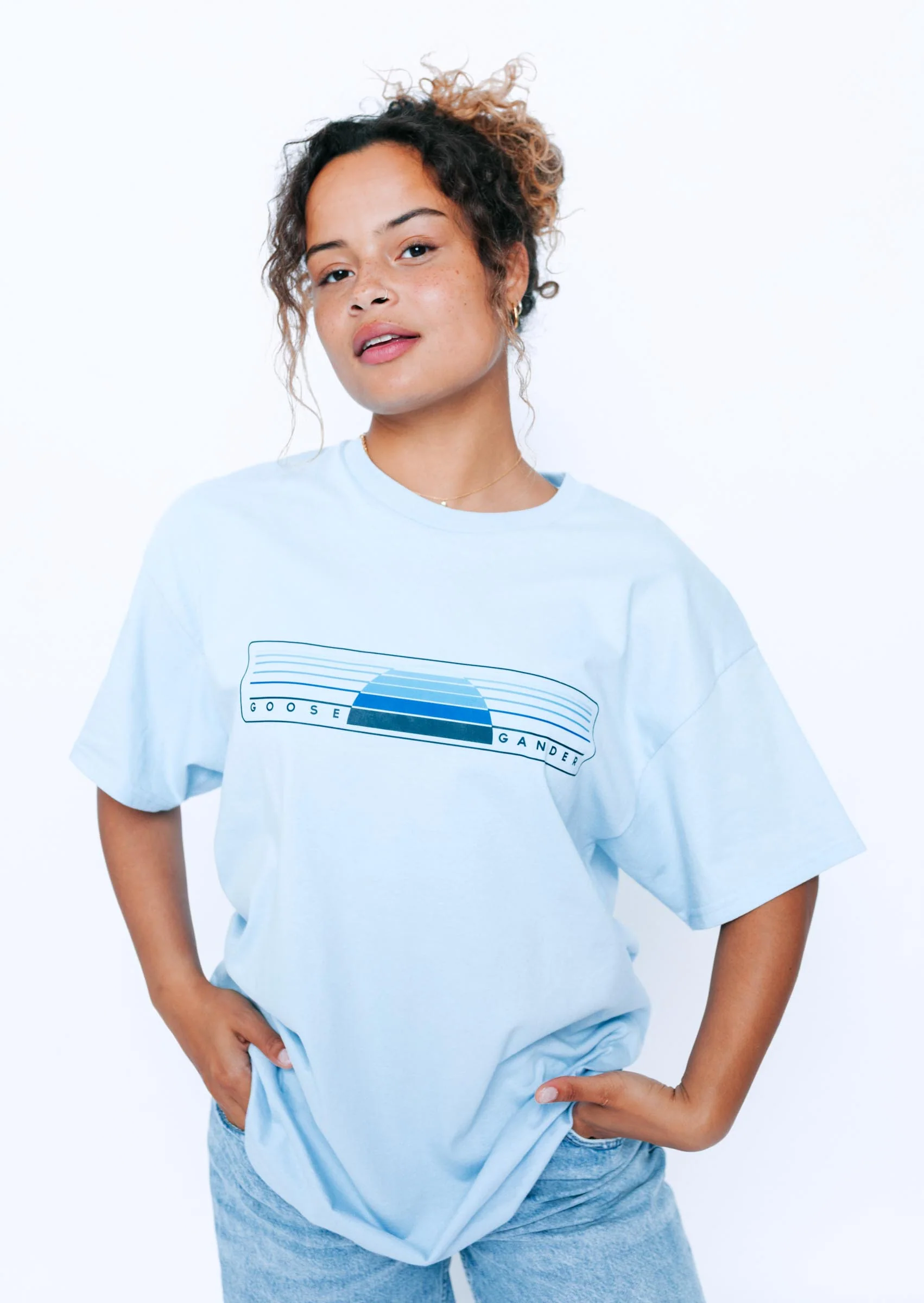 Sunset Tee - Baby Blue - Image 3