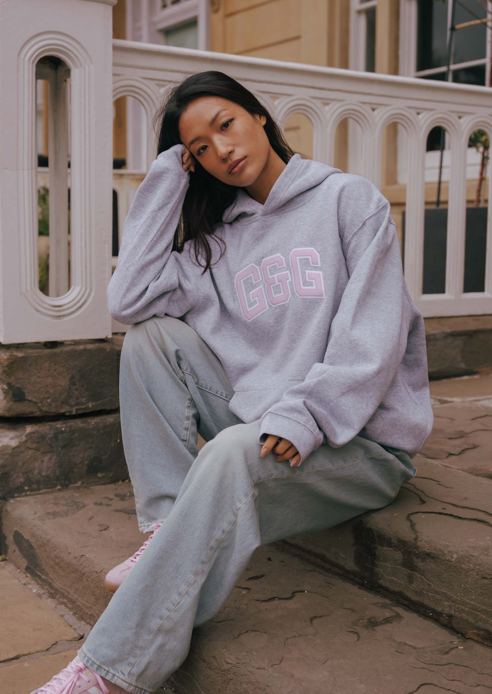 Applique Hoodie - Sports Grey - Image 3