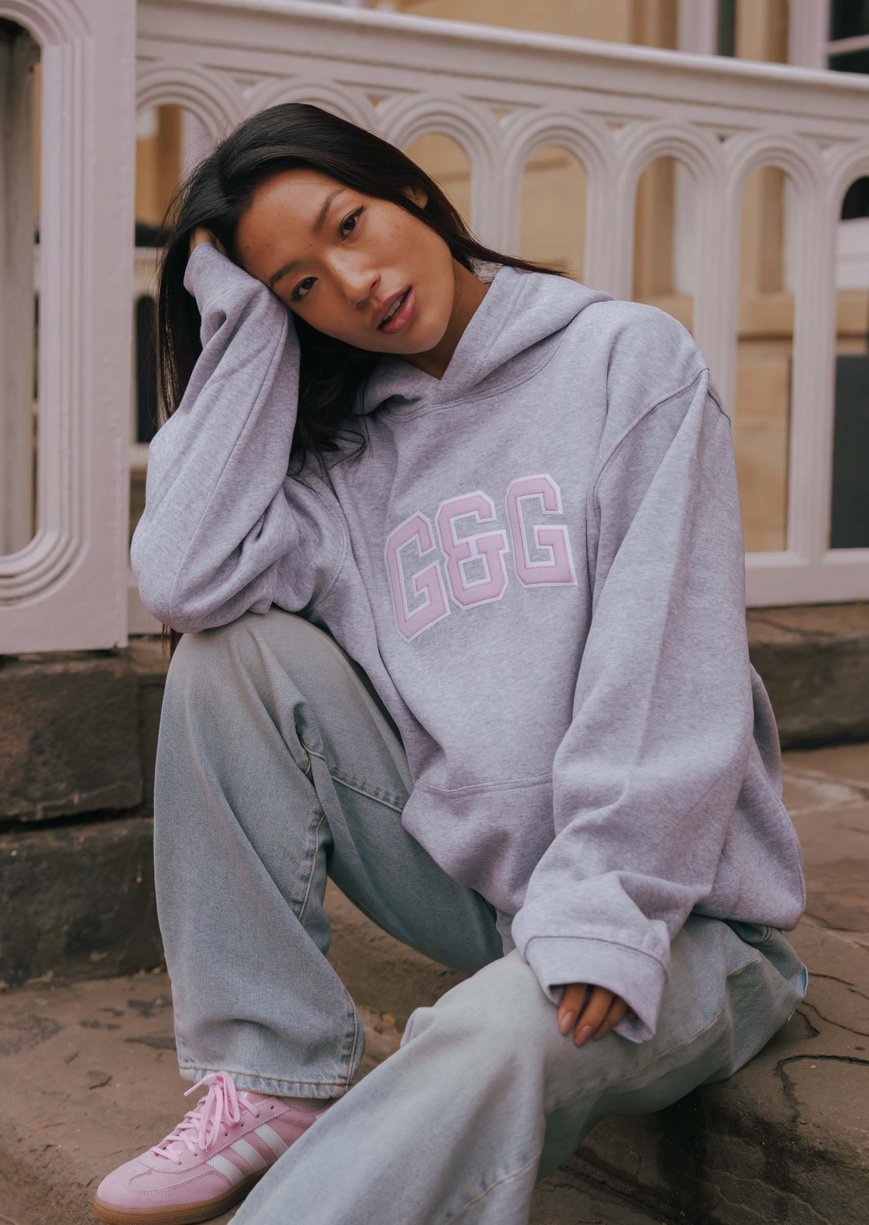 Applique Hoodie - Sports Grey - Image 5