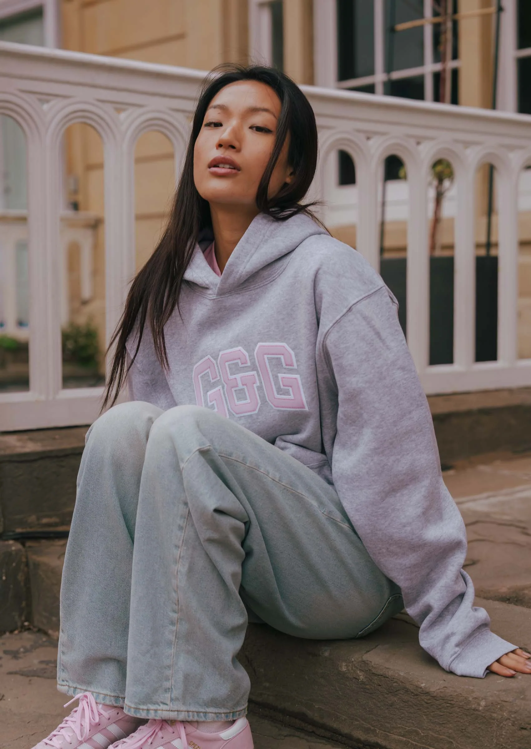 Applique Hoodie - Sports Grey - Image 6