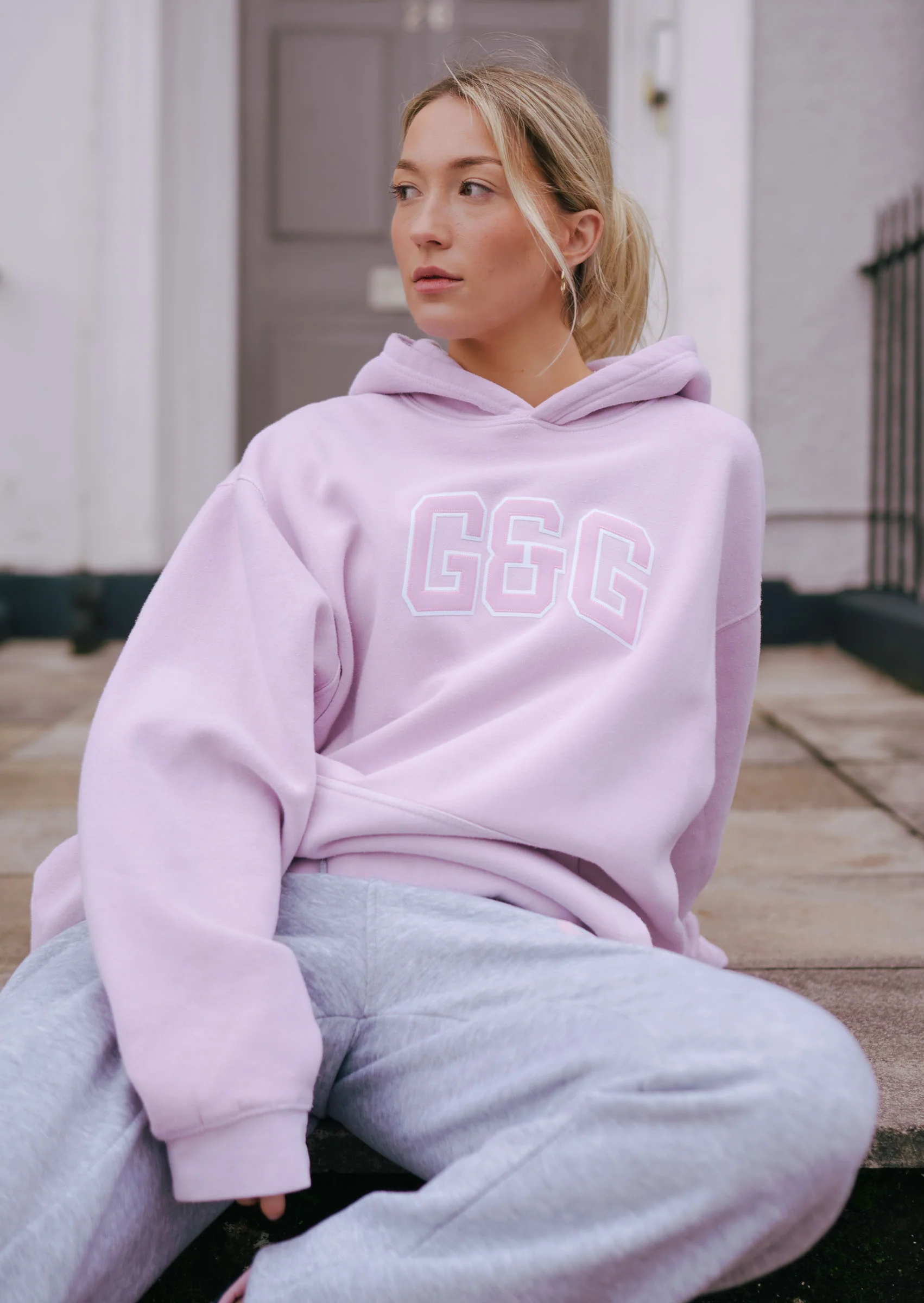 Applique Hoodie - Baby Pink - Image 15