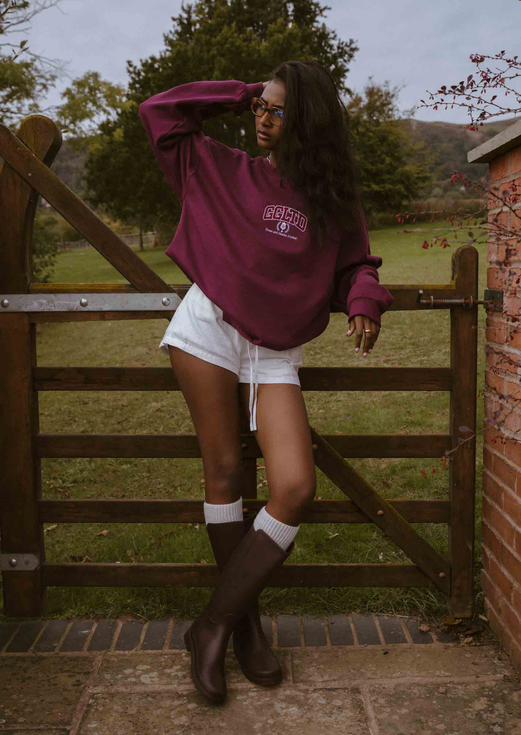 Varsity Sweatshirt - Burgundy - Image 4