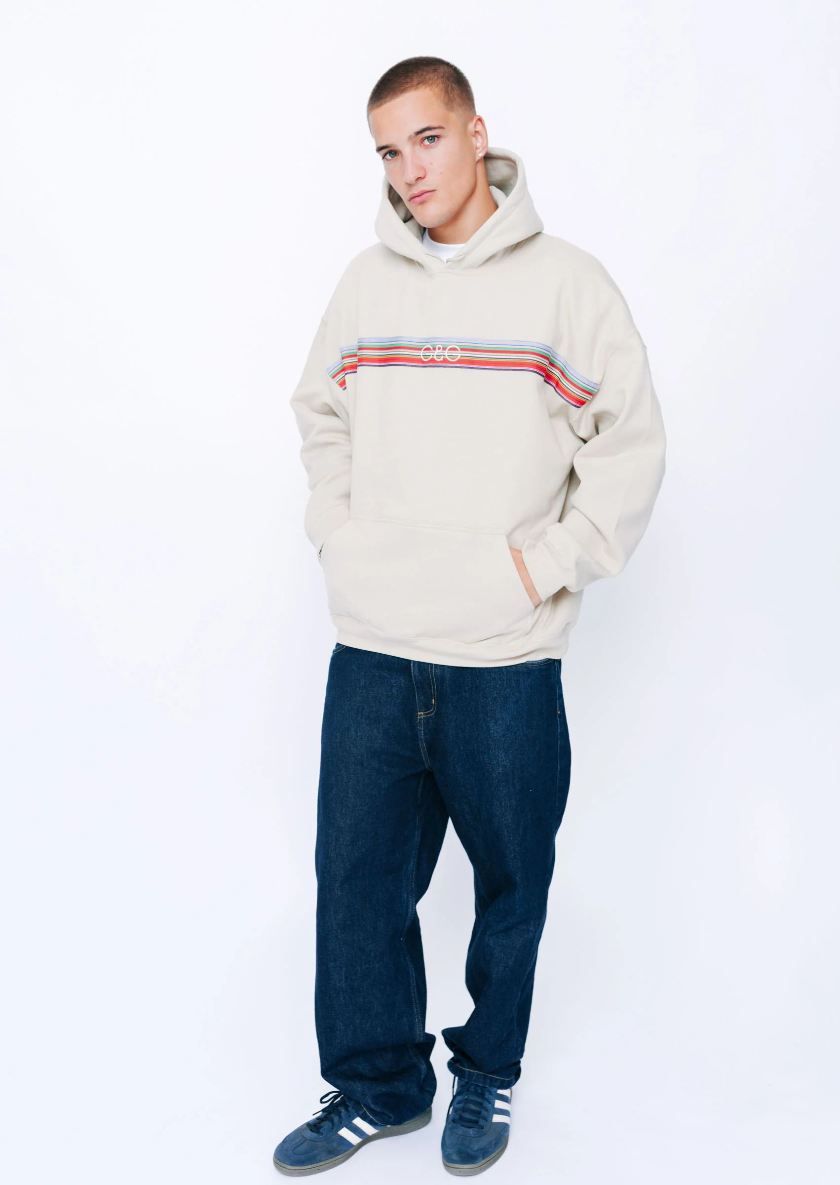 Vintage Ribbon Hoodie - Sand - Image 10