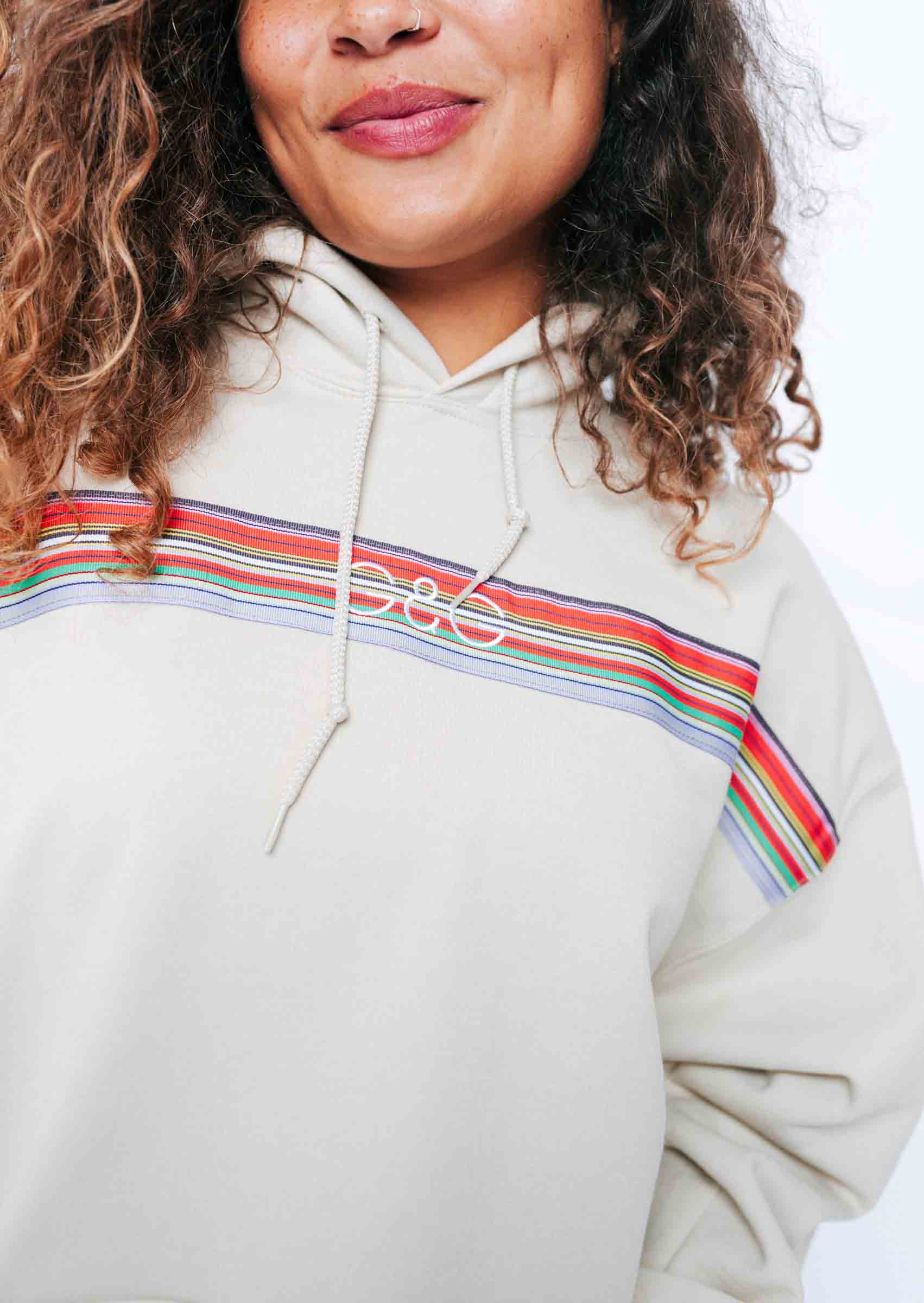 Vintage Ribbon Hoodie - Sand - Image 3