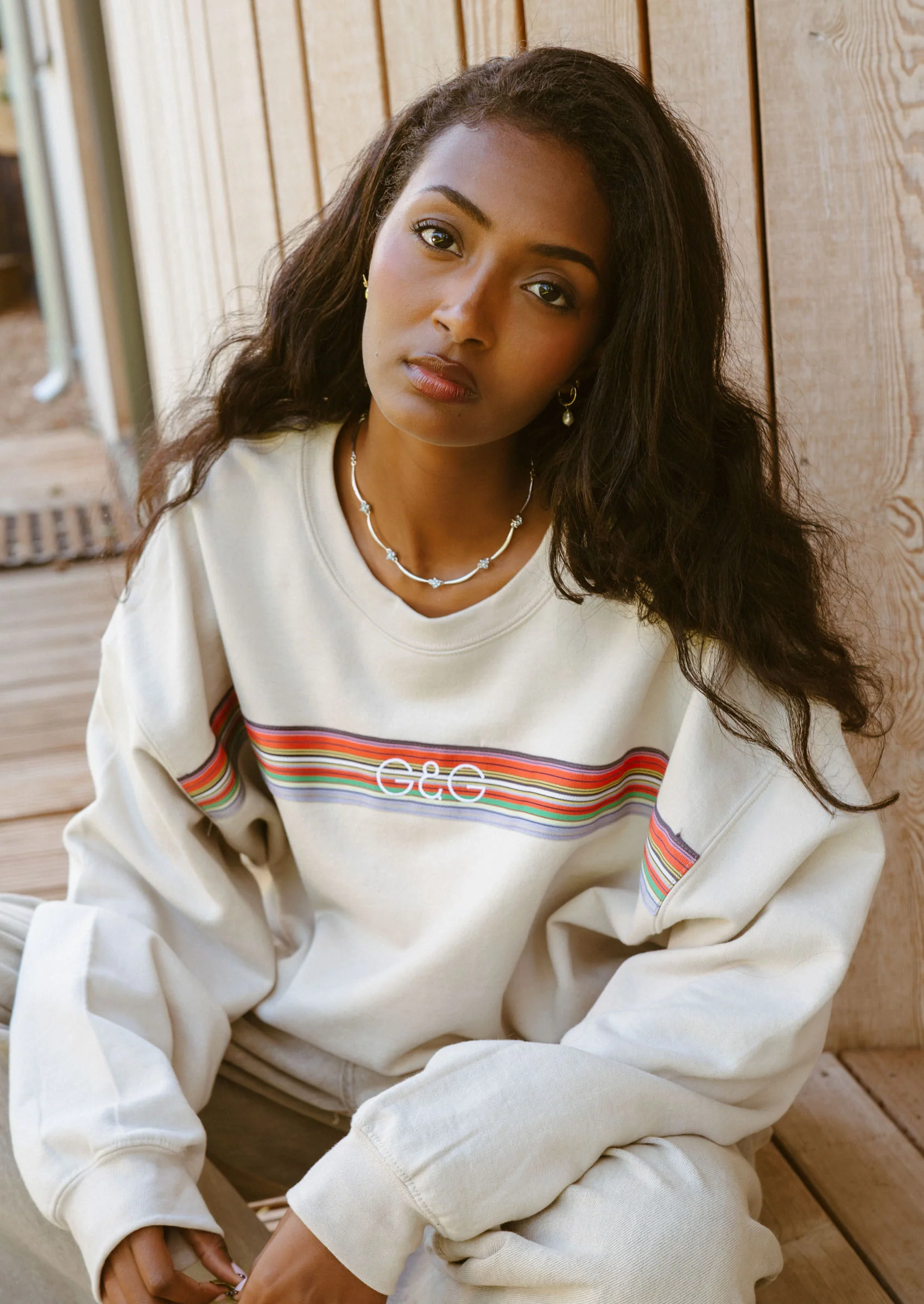 Vintage Ribbon Sweat - Sand - Image 11