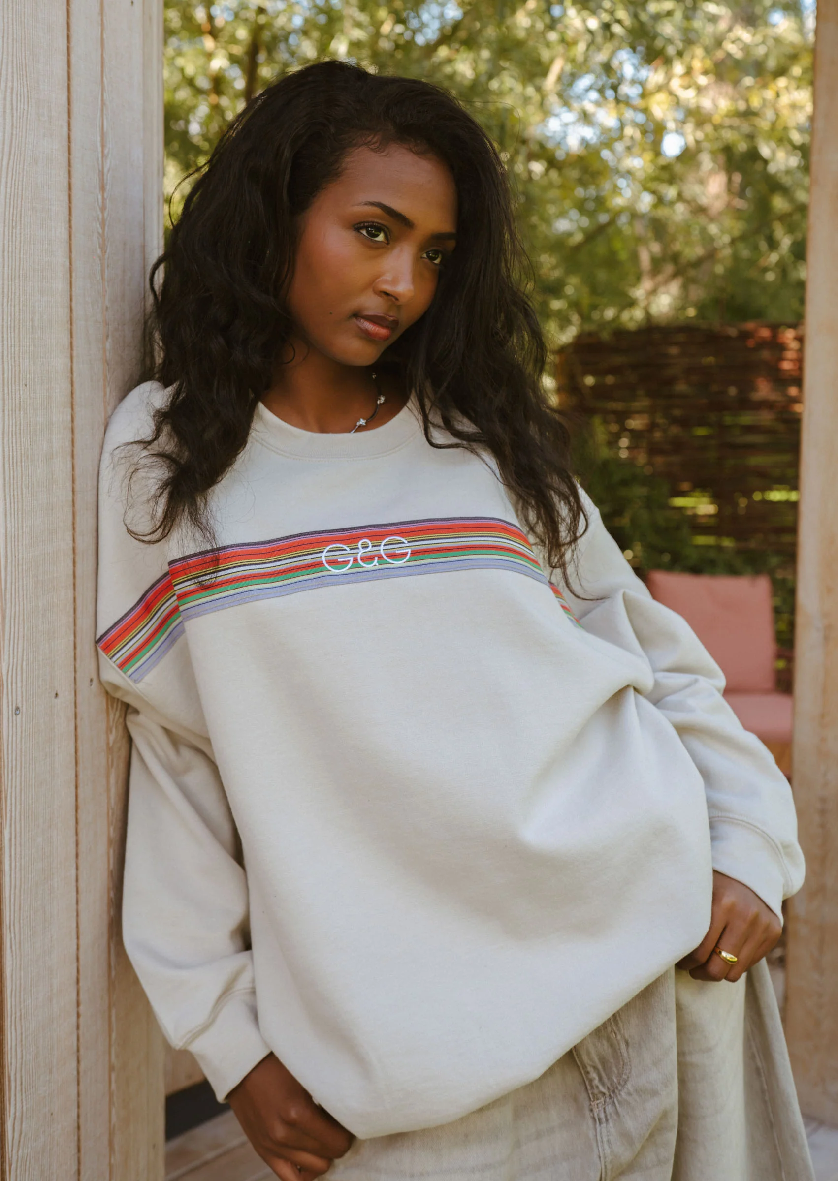 Vintage Ribbon Sweat - Sand - Image 4