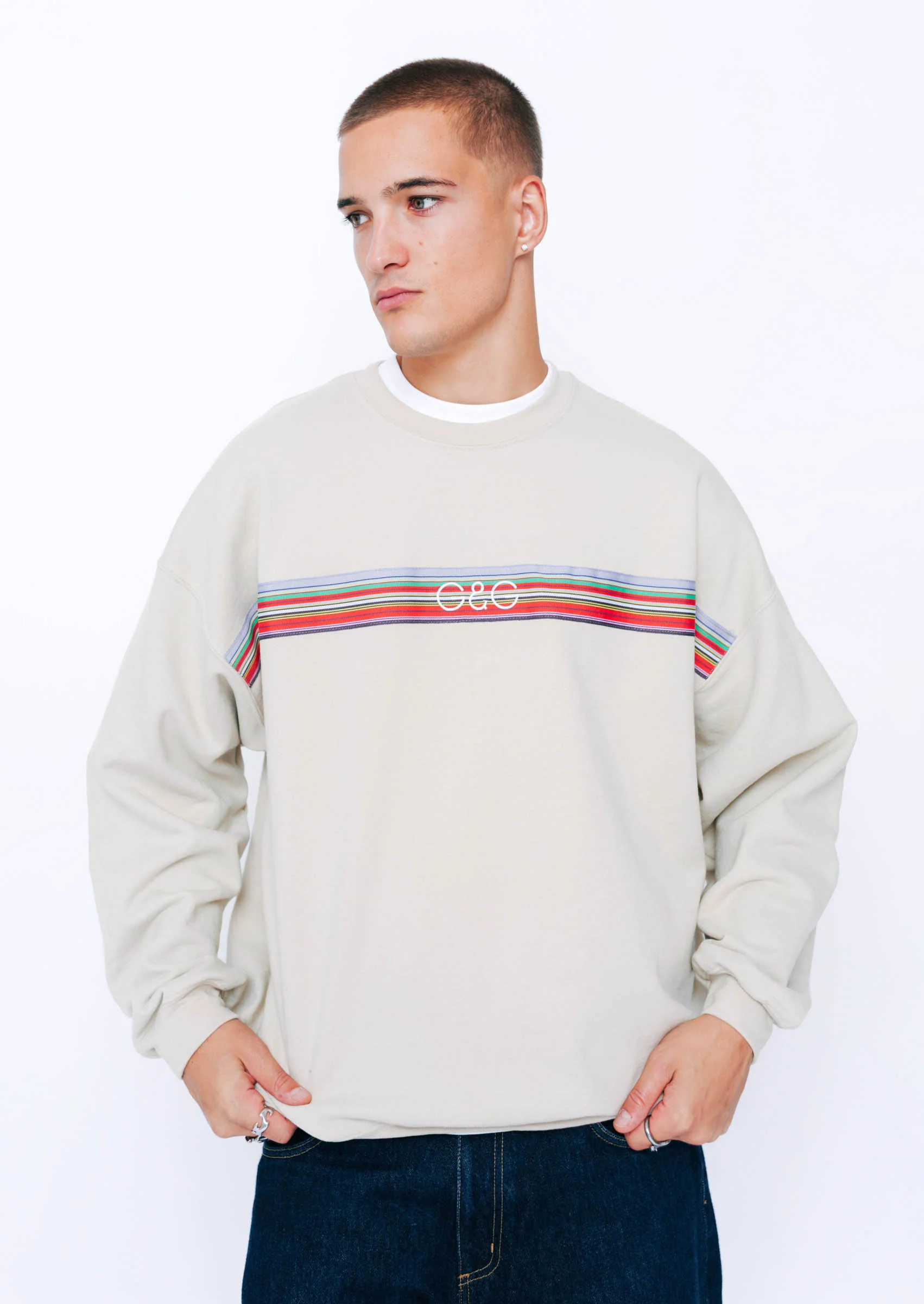 Vintage Ribbon Sweat - Sand - Image 5