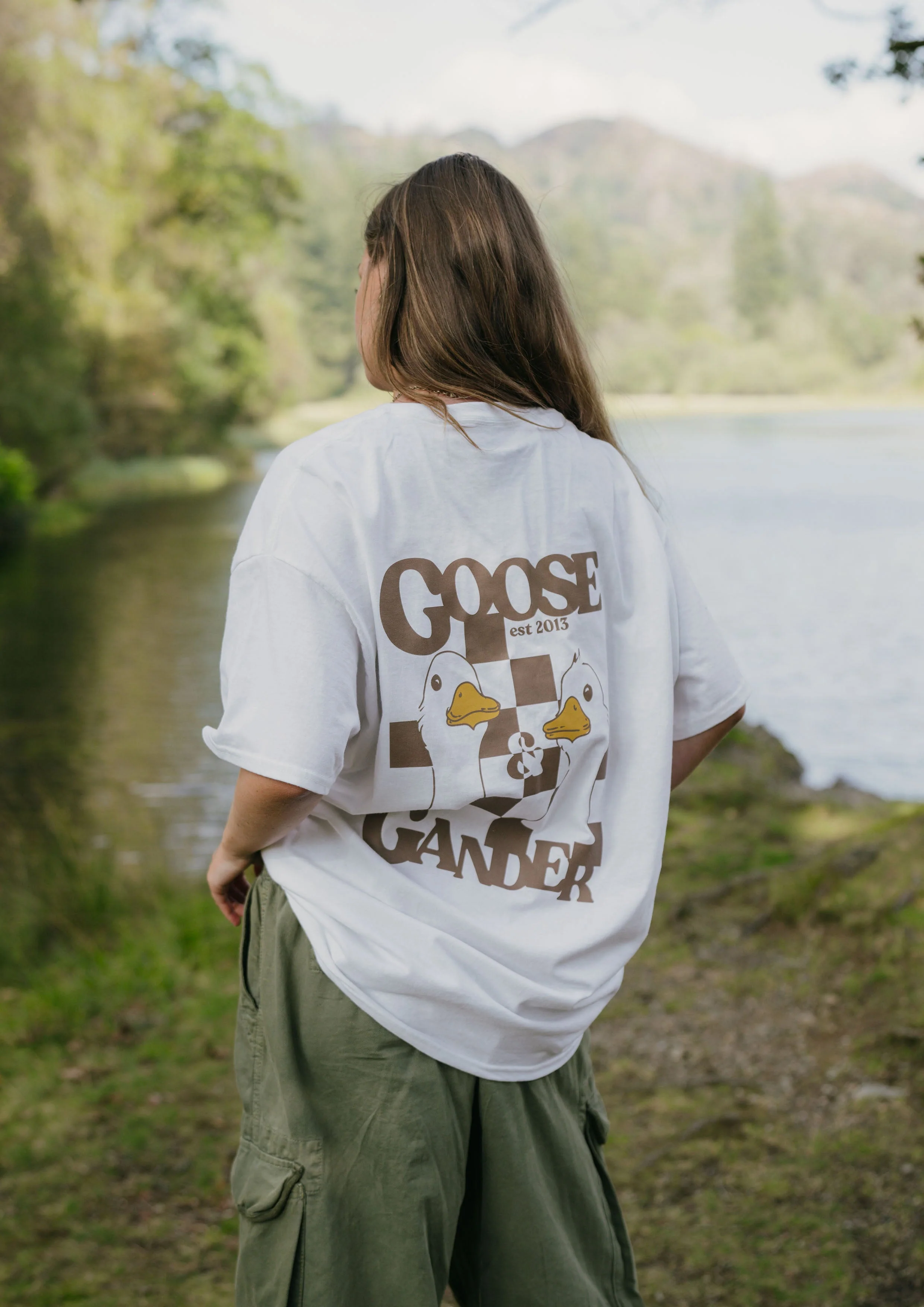 Mocha Goose Gambit Tee - White - Image 3