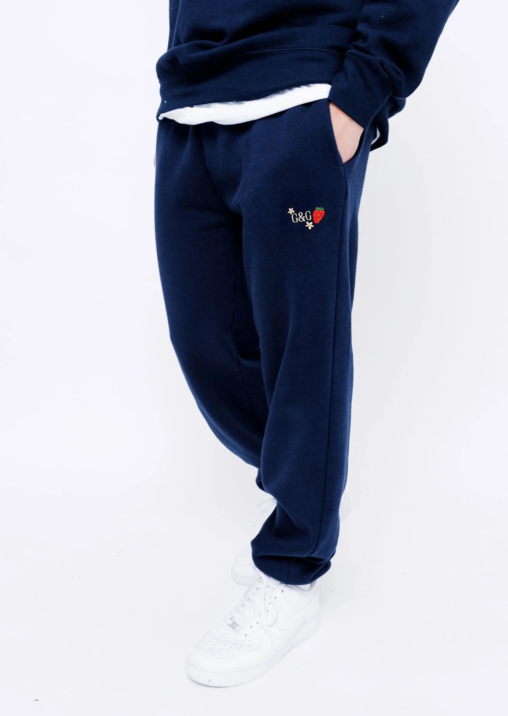 Wild Strawberry Joggers - Navy - Image 4