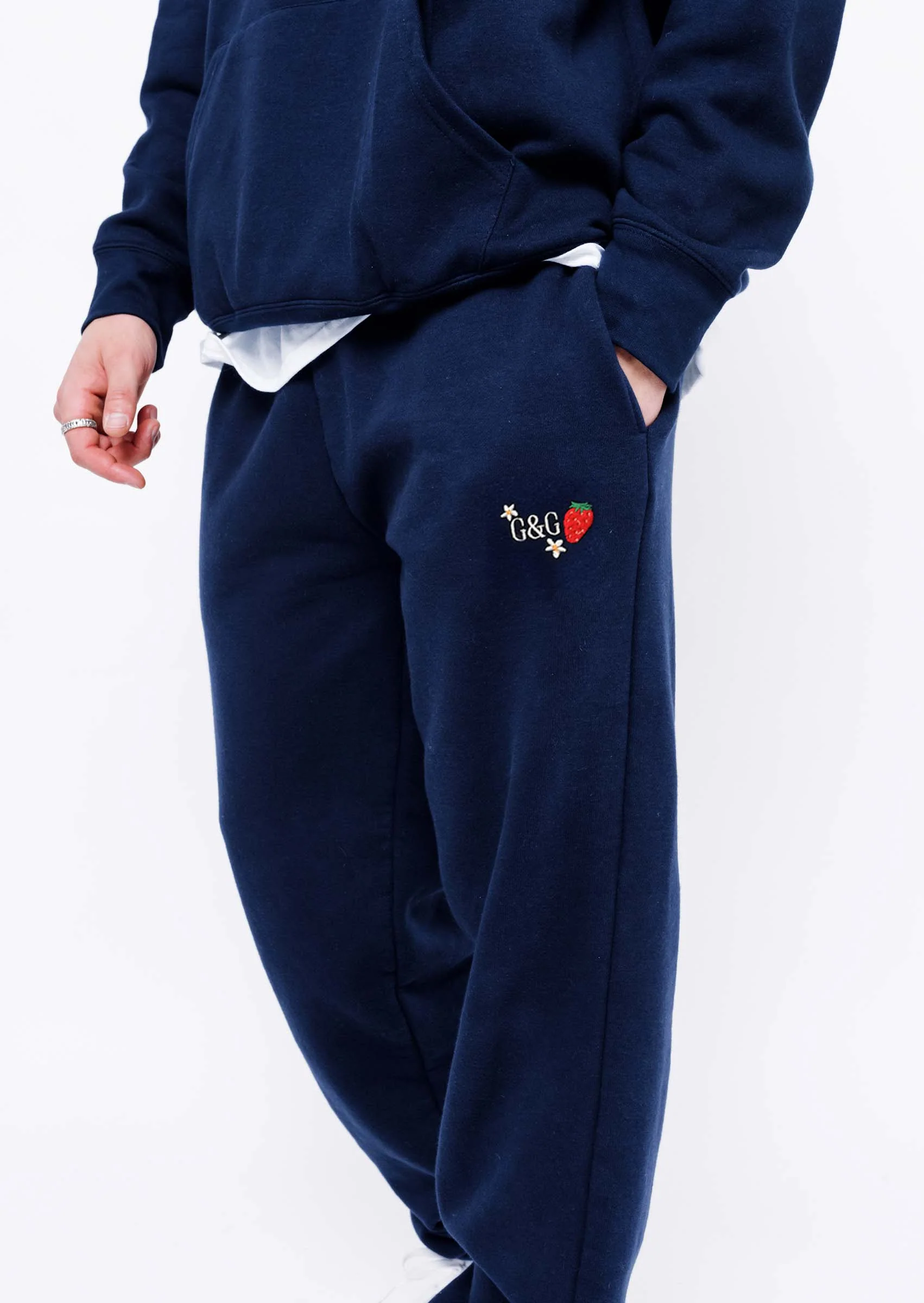 Wild Strawberry Joggers - Navy - Image 5