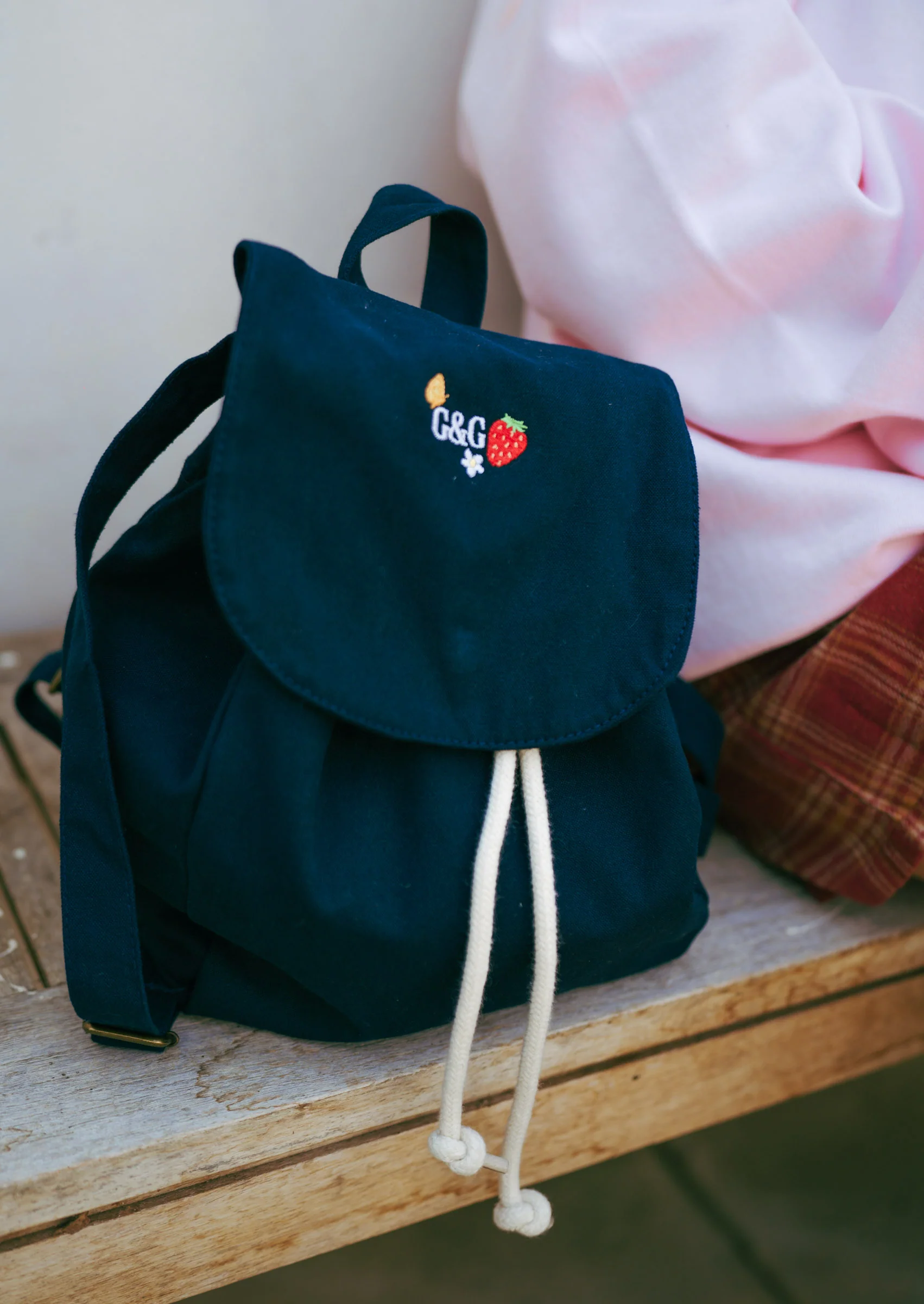 Wild Strawberry Mini Rucksack - Navy - Image 5