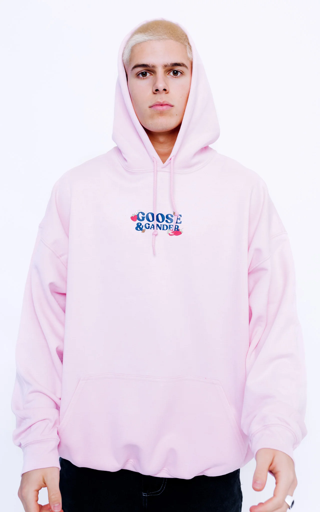 Wild Strawberry Printed Hoodie - Baby Pink - Image 6