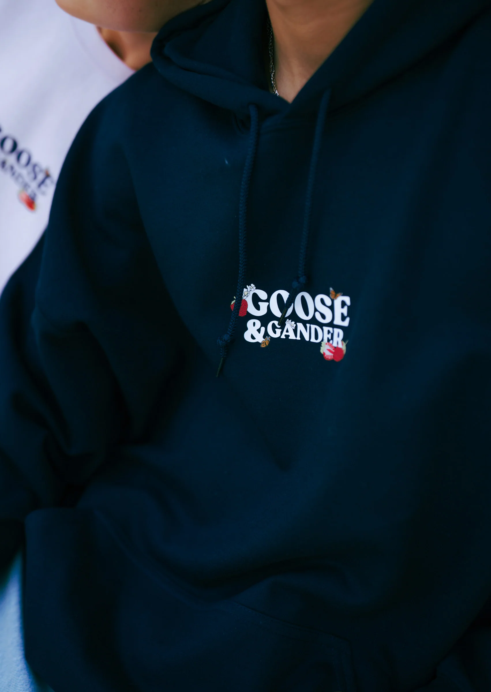 Wild Strawberry Printed Hoodie - Navy - Image 6