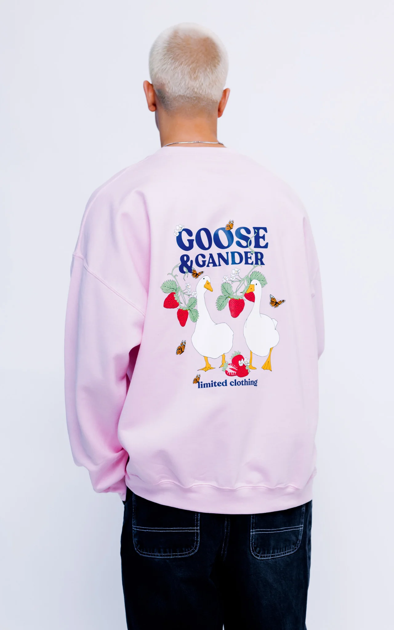 Wild Strawberry Printed Sweat - Baby Pink - Image 13