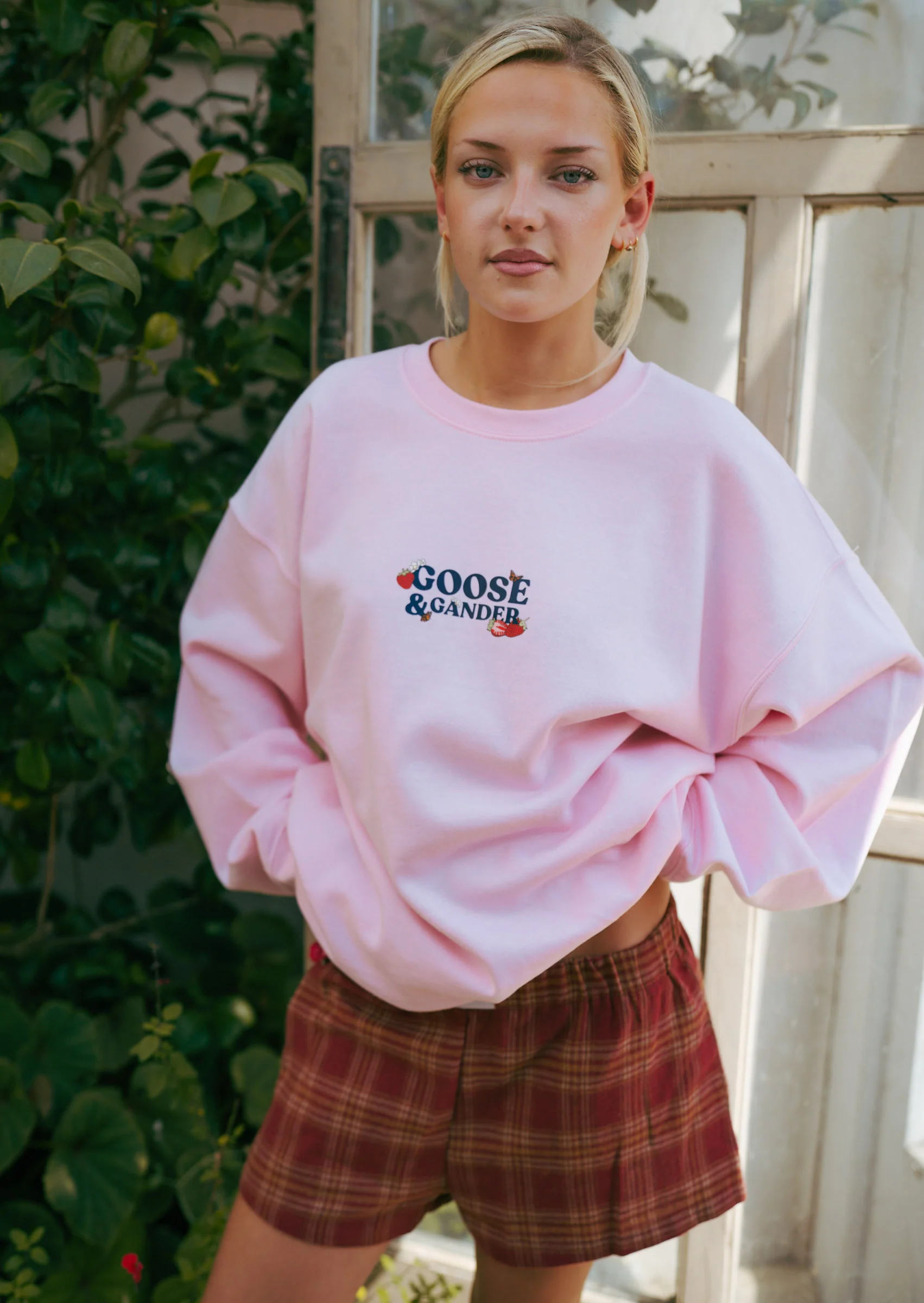 Wild Strawberry Printed Sweat - Baby Pink - Image 8