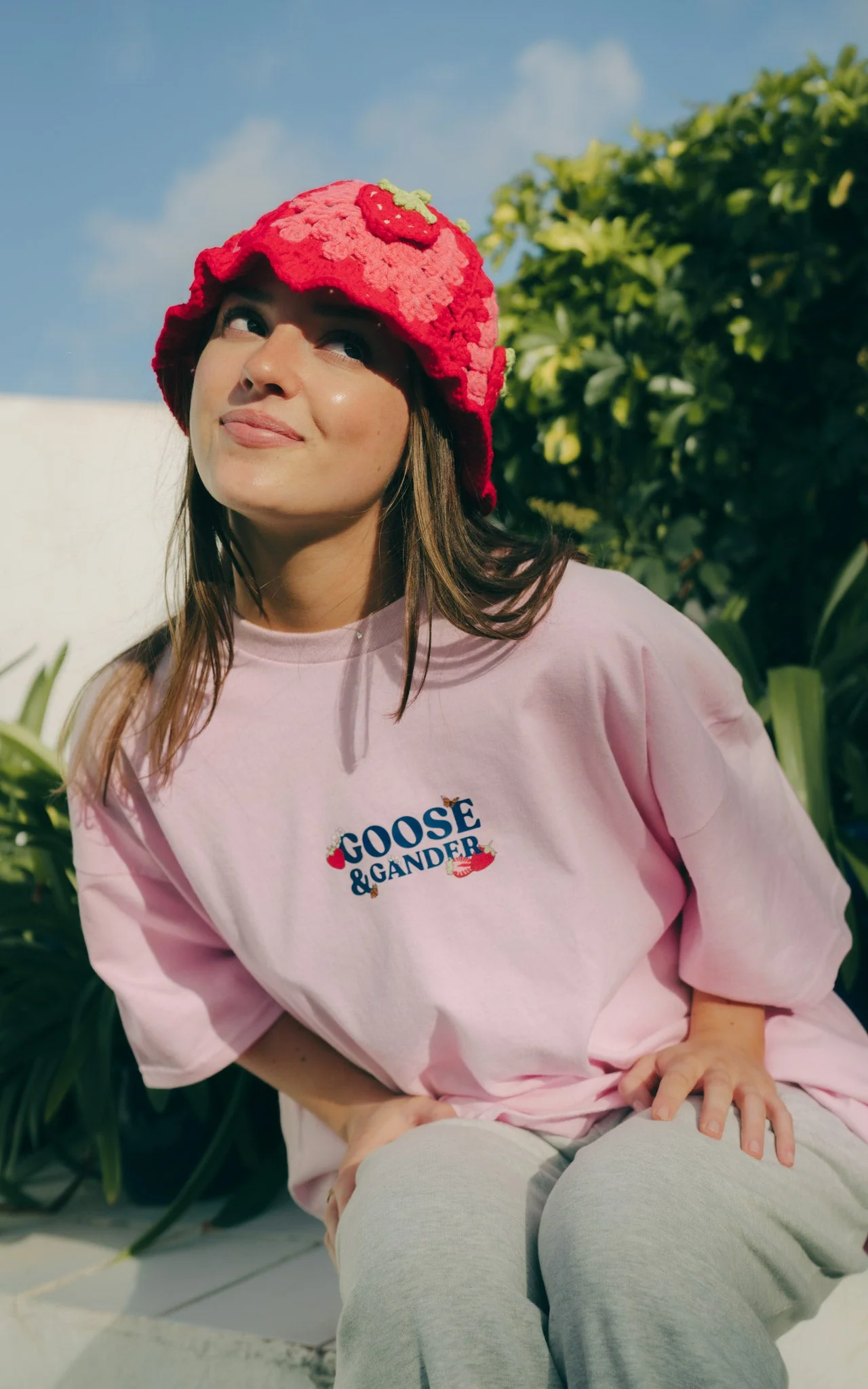 Wild Strawberry Tee - Baby Pink - Image 3