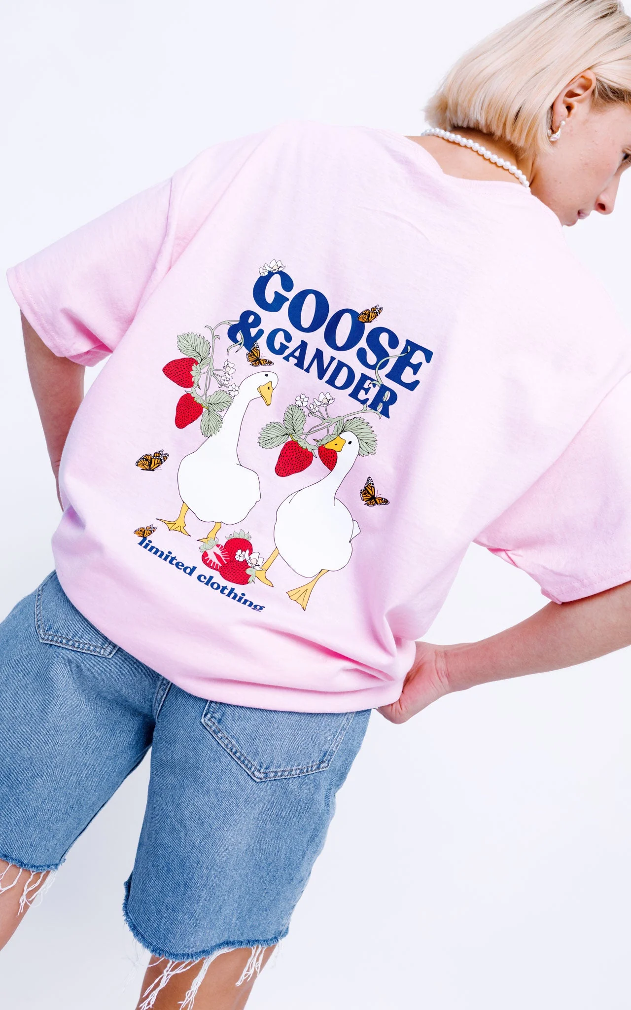 Wild Strawberry Tee - Baby Pink - Image 5