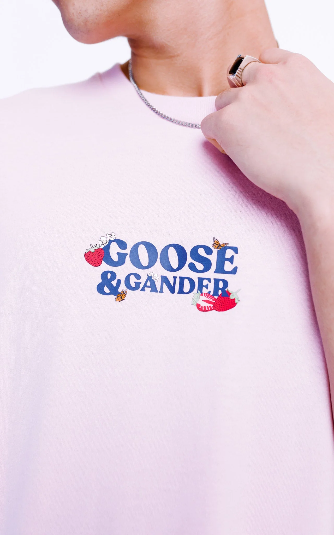 Wild Strawberry Tee - Baby Pink - Image 6