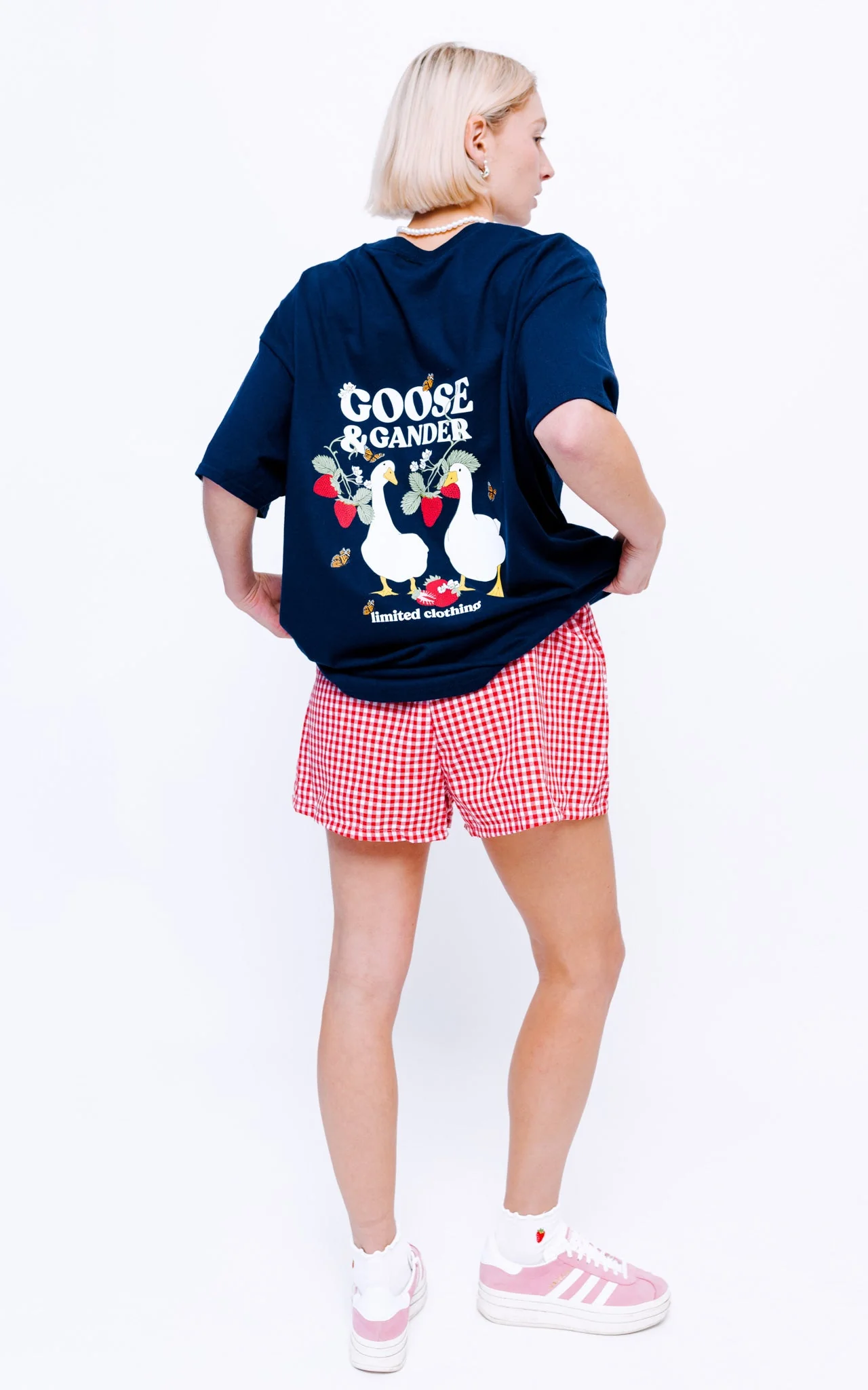 Wild Strawberry Tee - Navy - Image 10