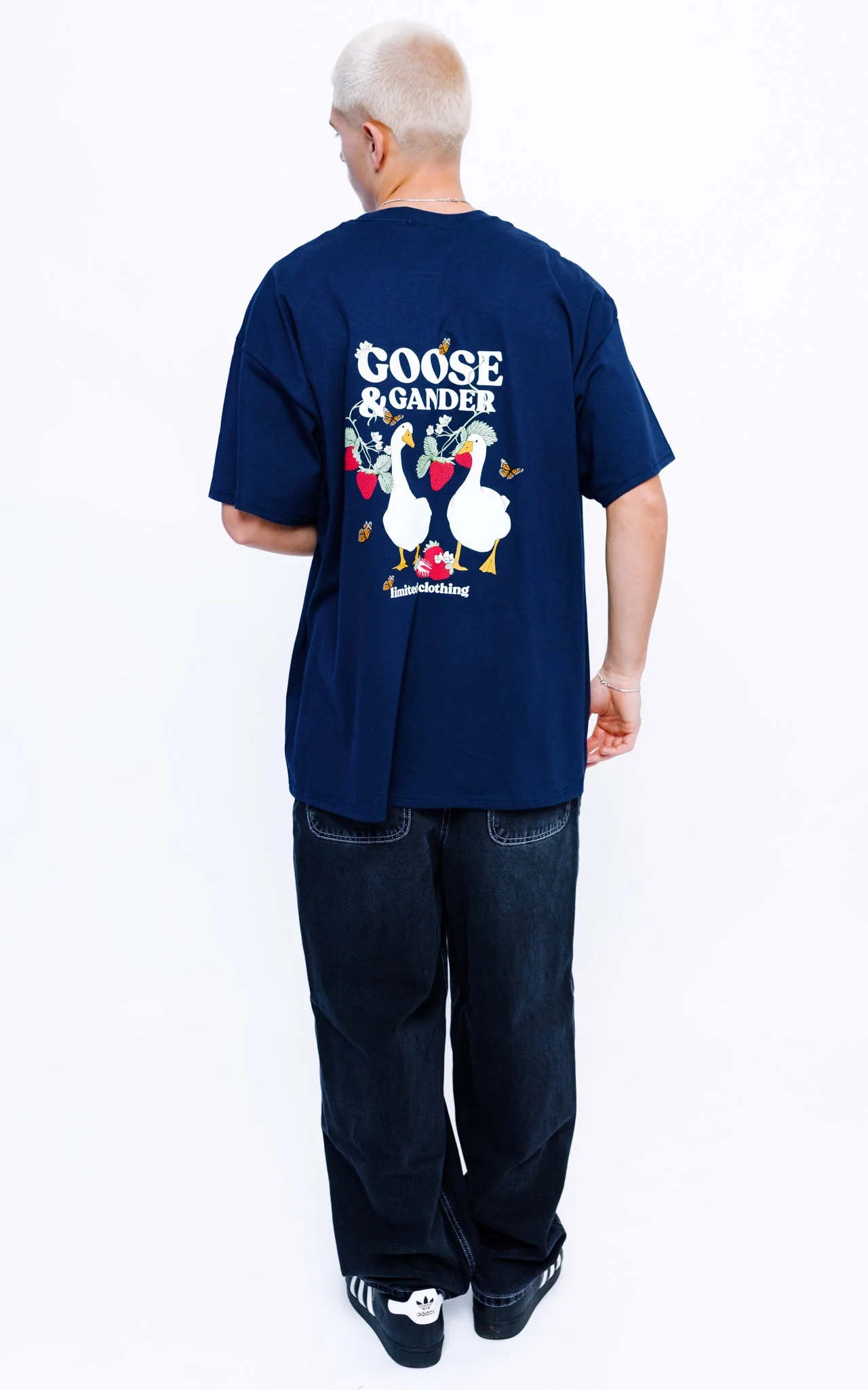 Wild Strawberry Tee - Navy - Image 12