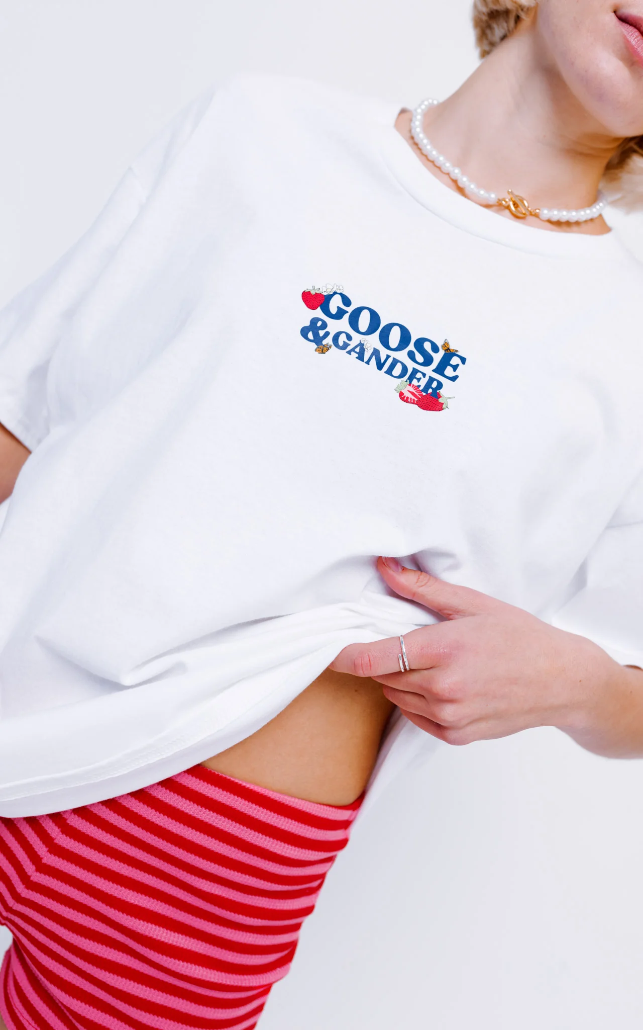 Wild Strawberry Tee - White - Image 12
