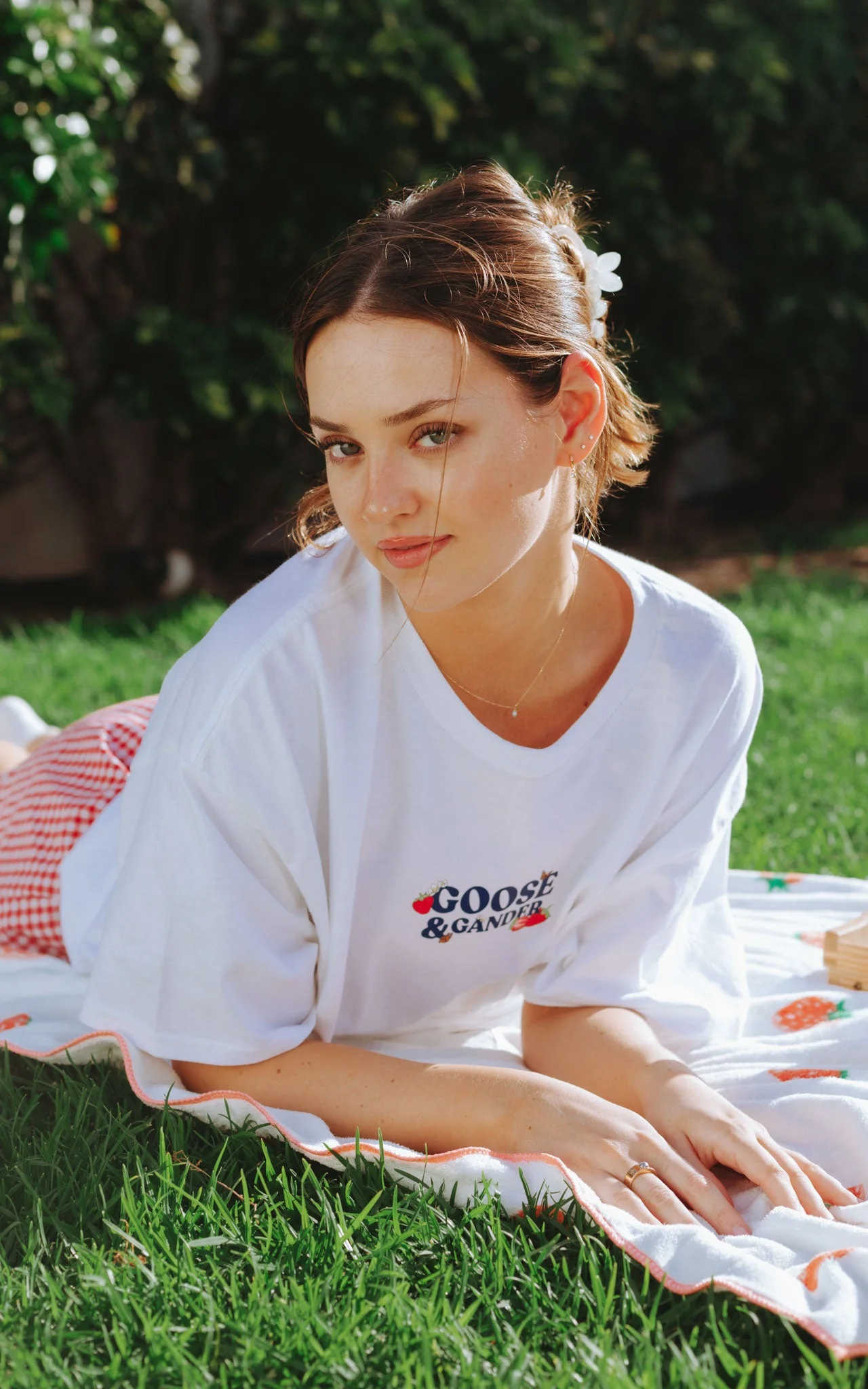 Wild Strawberry Tee - White - Image 3