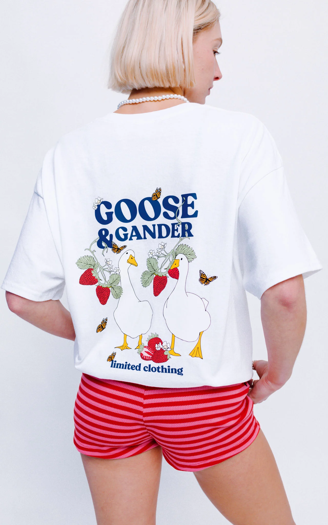 Wild Strawberry Tee - White - Image 5
